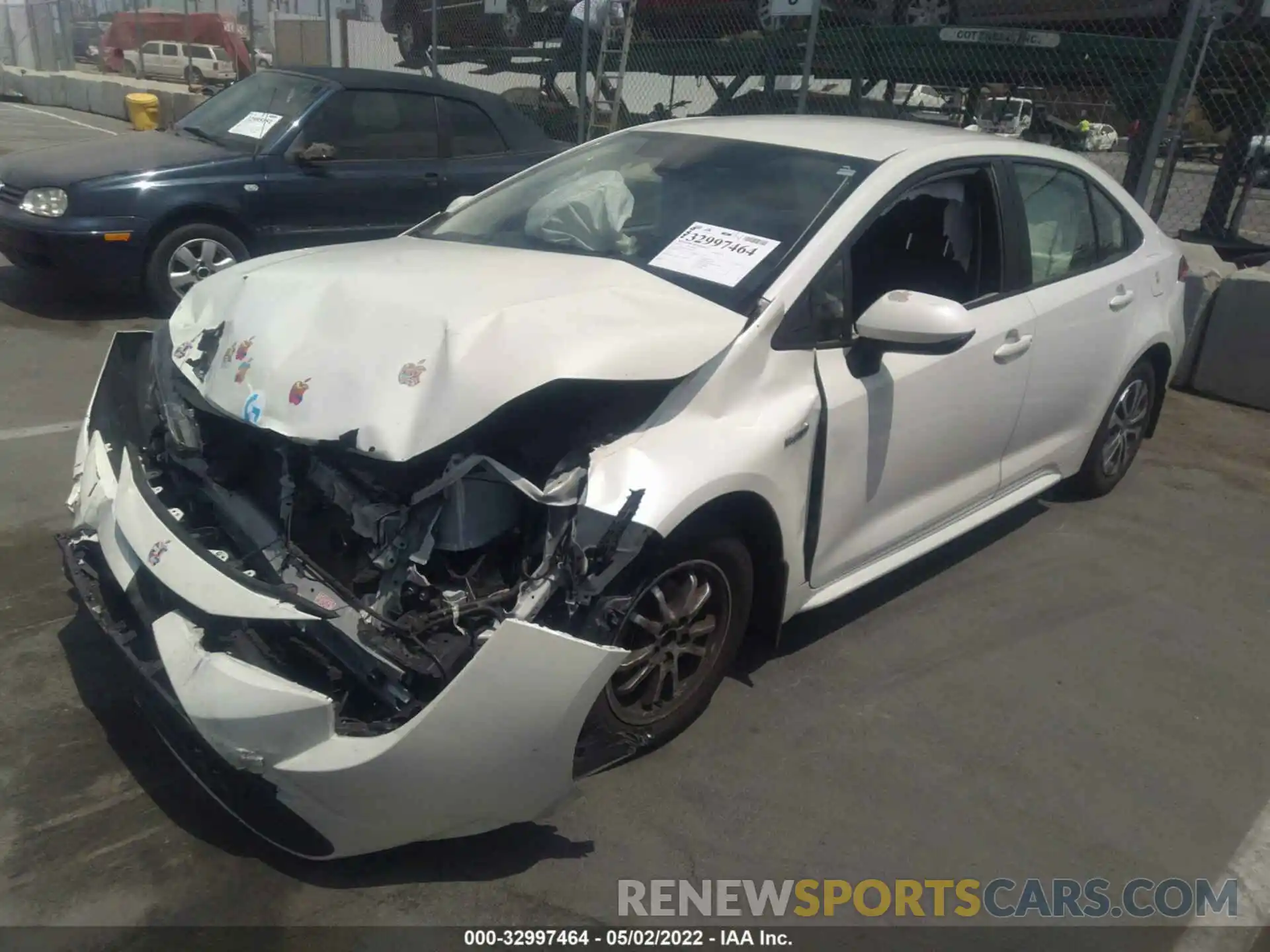 2 Photograph of a damaged car JTDEAMDE9MJ007237 TOYOTA COROLLA 2021