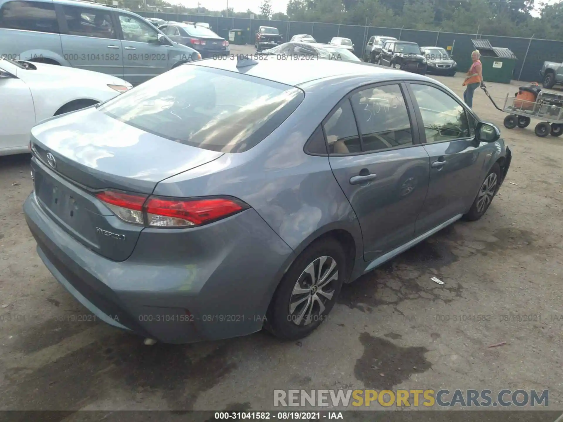 4 Photograph of a damaged car JTDEAMDE9MJ007299 TOYOTA COROLLA 2021