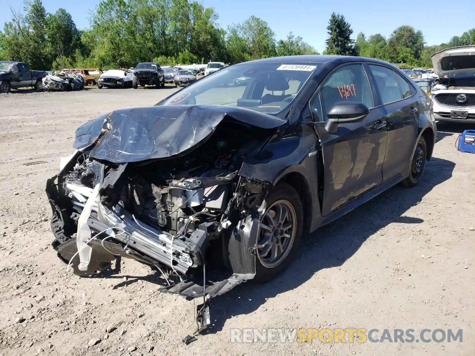 2 Photograph of a damaged car JTDEAMDE9MJ007450 TOYOTA COROLLA 2021