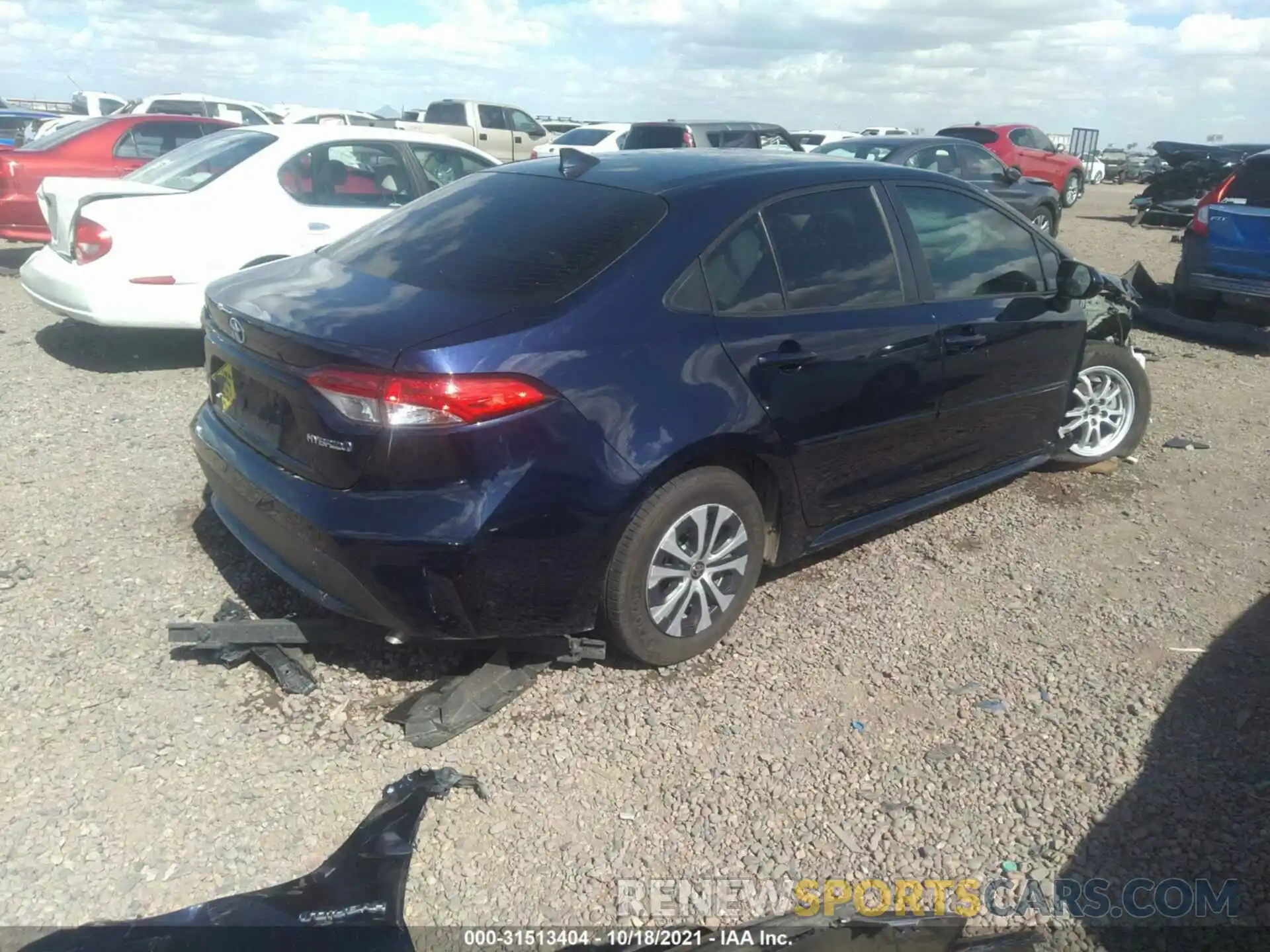 4 Photograph of a damaged car JTDEAMDE9MJ009585 TOYOTA COROLLA 2021