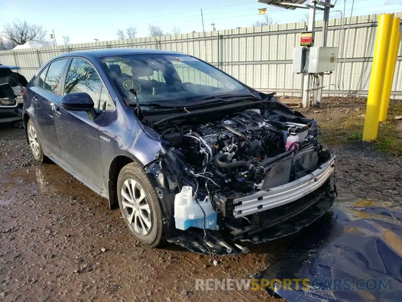 1 Photograph of a damaged car JTDEAMDE9MJ009778 TOYOTA COROLLA 2021