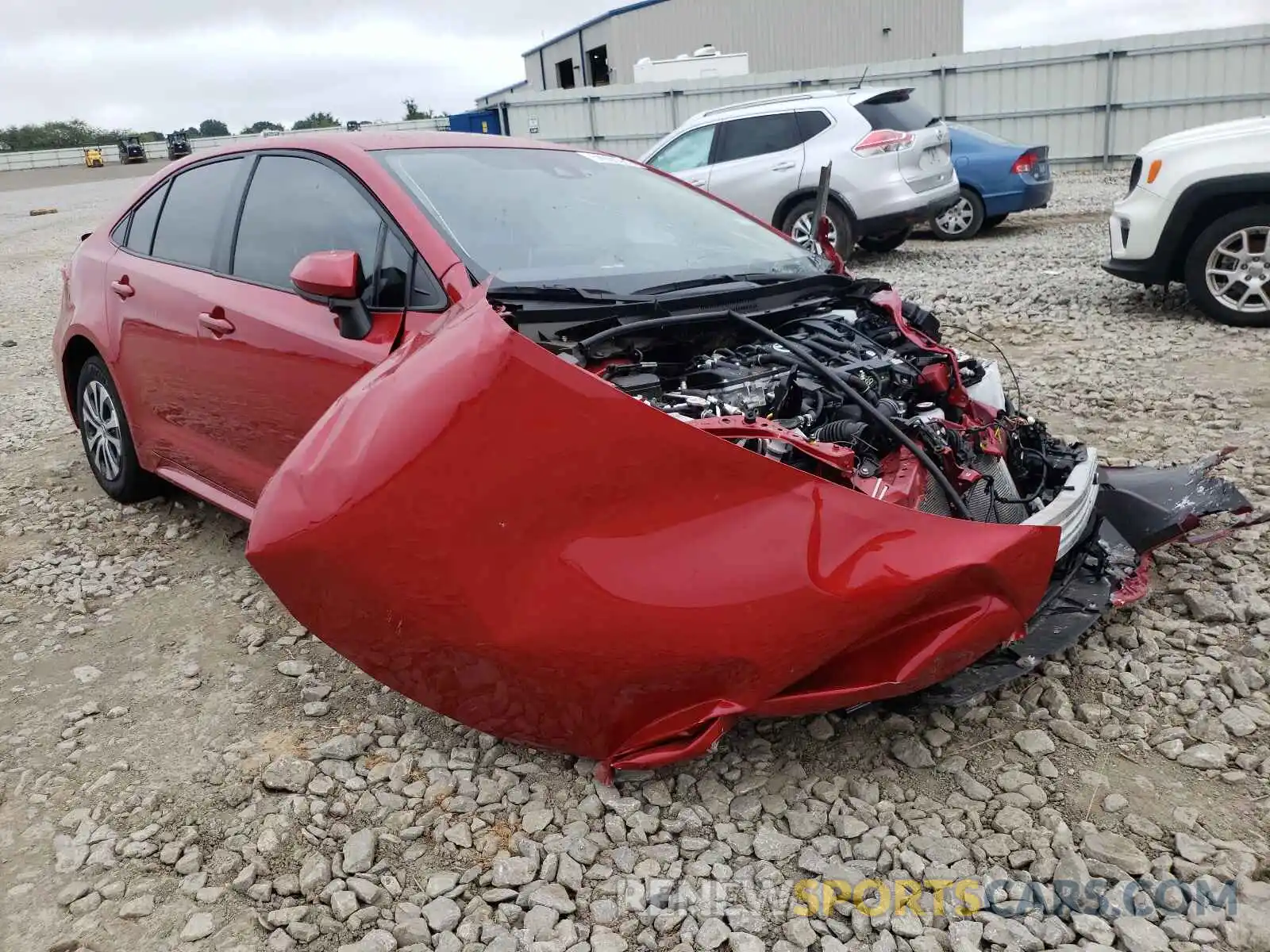 1 Photograph of a damaged car JTDEAMDE9MJ009845 TOYOTA COROLLA 2021