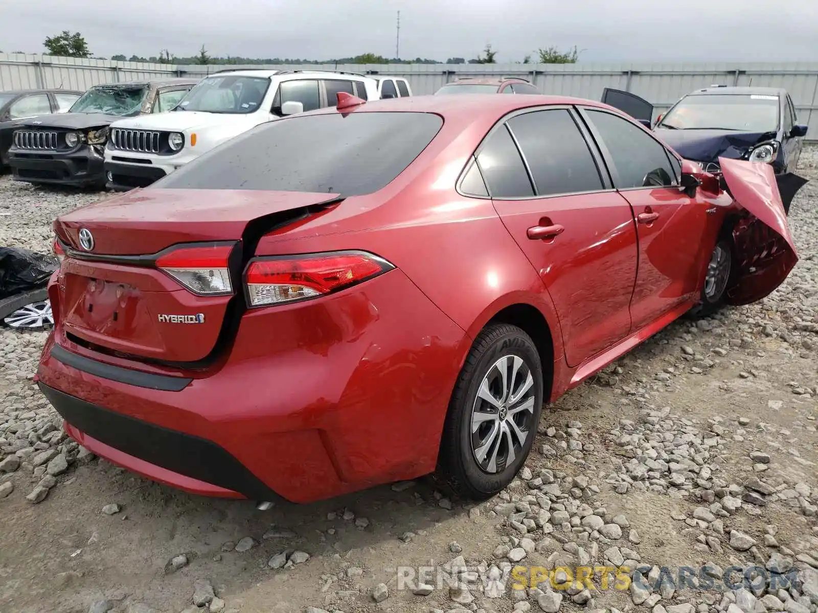 4 Photograph of a damaged car JTDEAMDE9MJ009845 TOYOTA COROLLA 2021