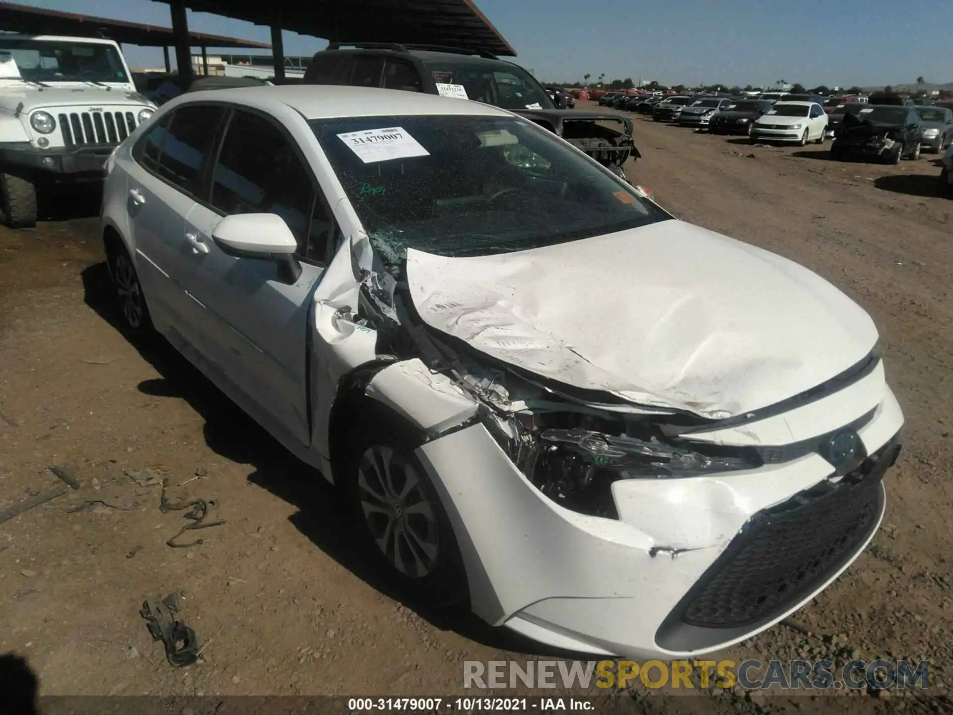 1 Photograph of a damaged car JTDEAMDE9MJ010817 TOYOTA COROLLA 2021