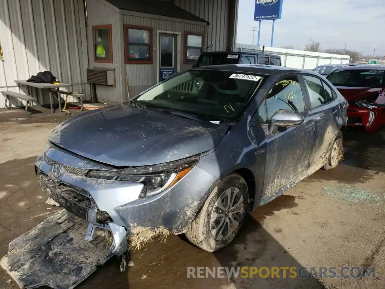 2 Photograph of a damaged car JTDEAMDE9MJ011109 TOYOTA COROLLA 2021