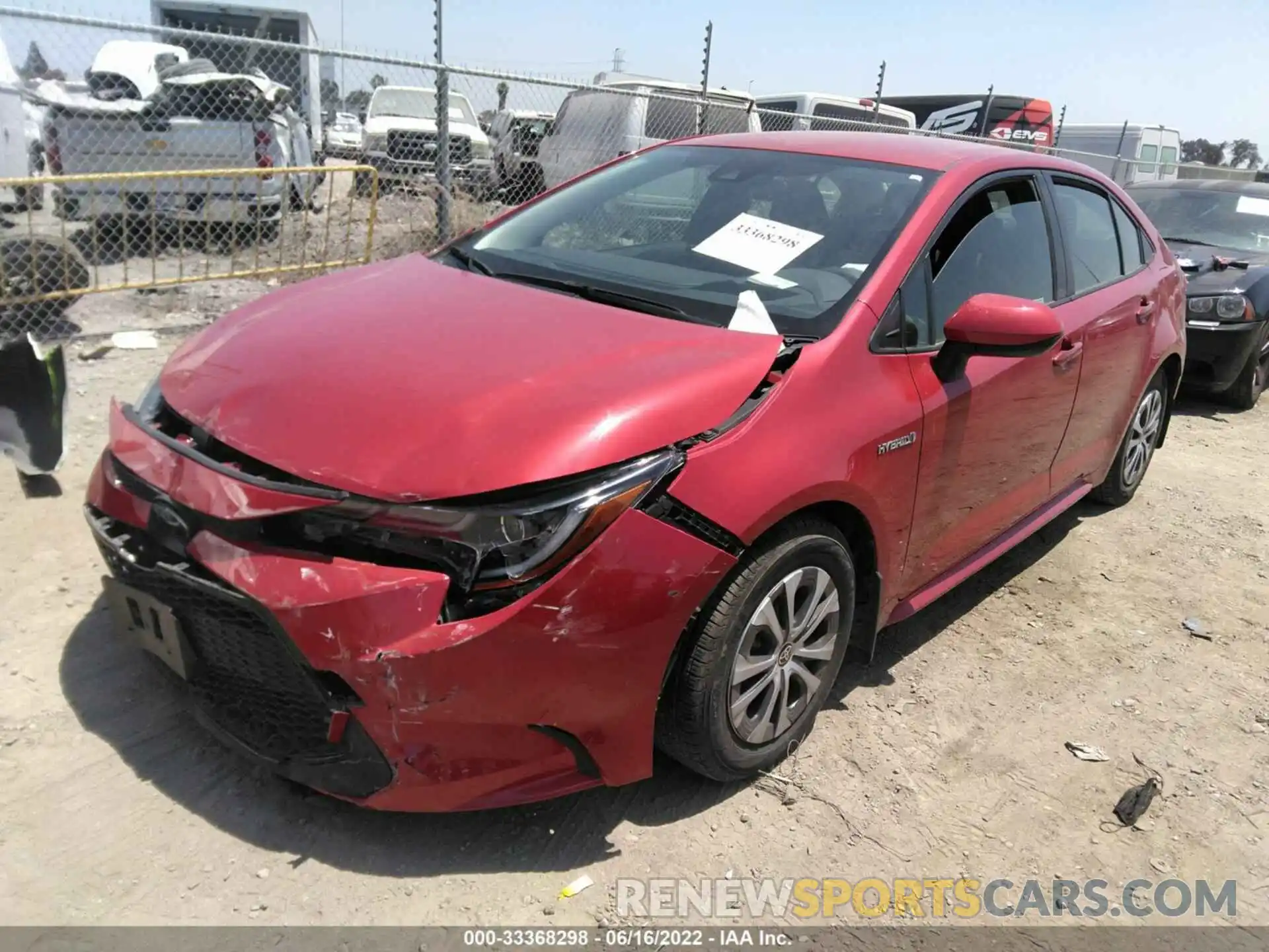 2 Photograph of a damaged car JTDEAMDE9MJ012051 TOYOTA COROLLA 2021