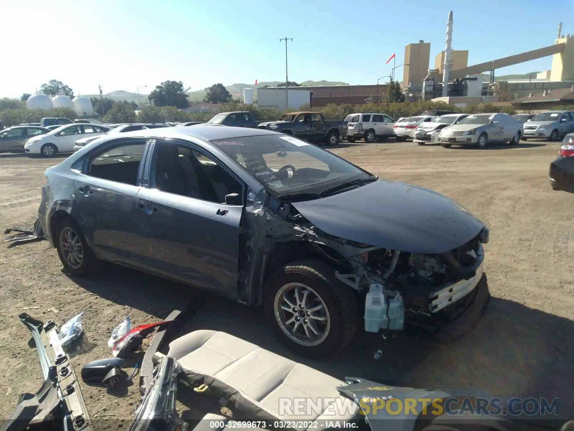 1 Photograph of a damaged car JTDEAMDE9MJ013541 TOYOTA COROLLA 2021