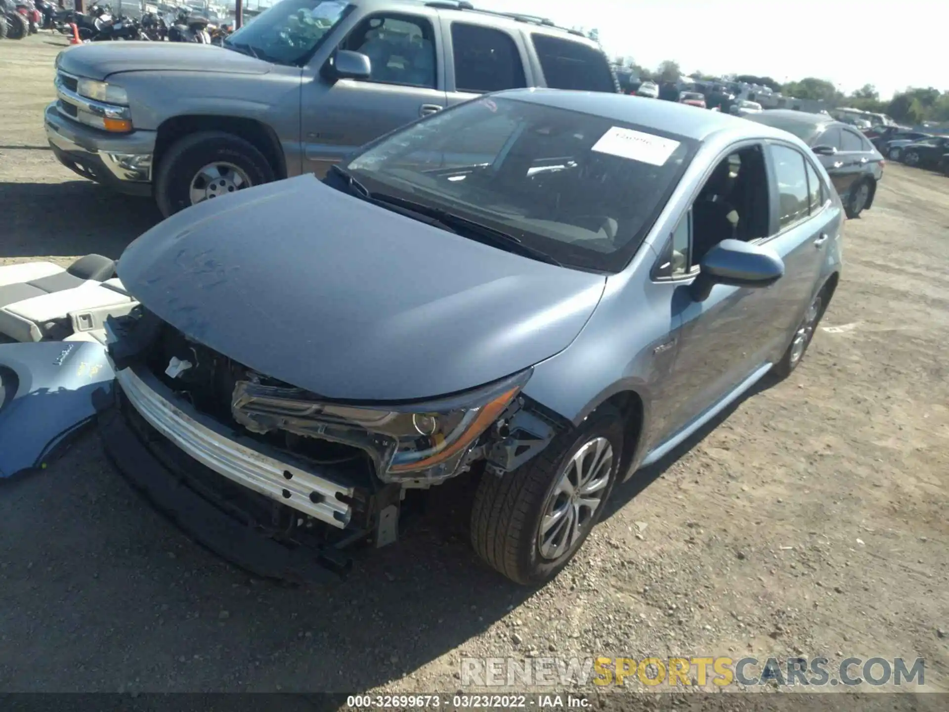 2 Photograph of a damaged car JTDEAMDE9MJ013541 TOYOTA COROLLA 2021