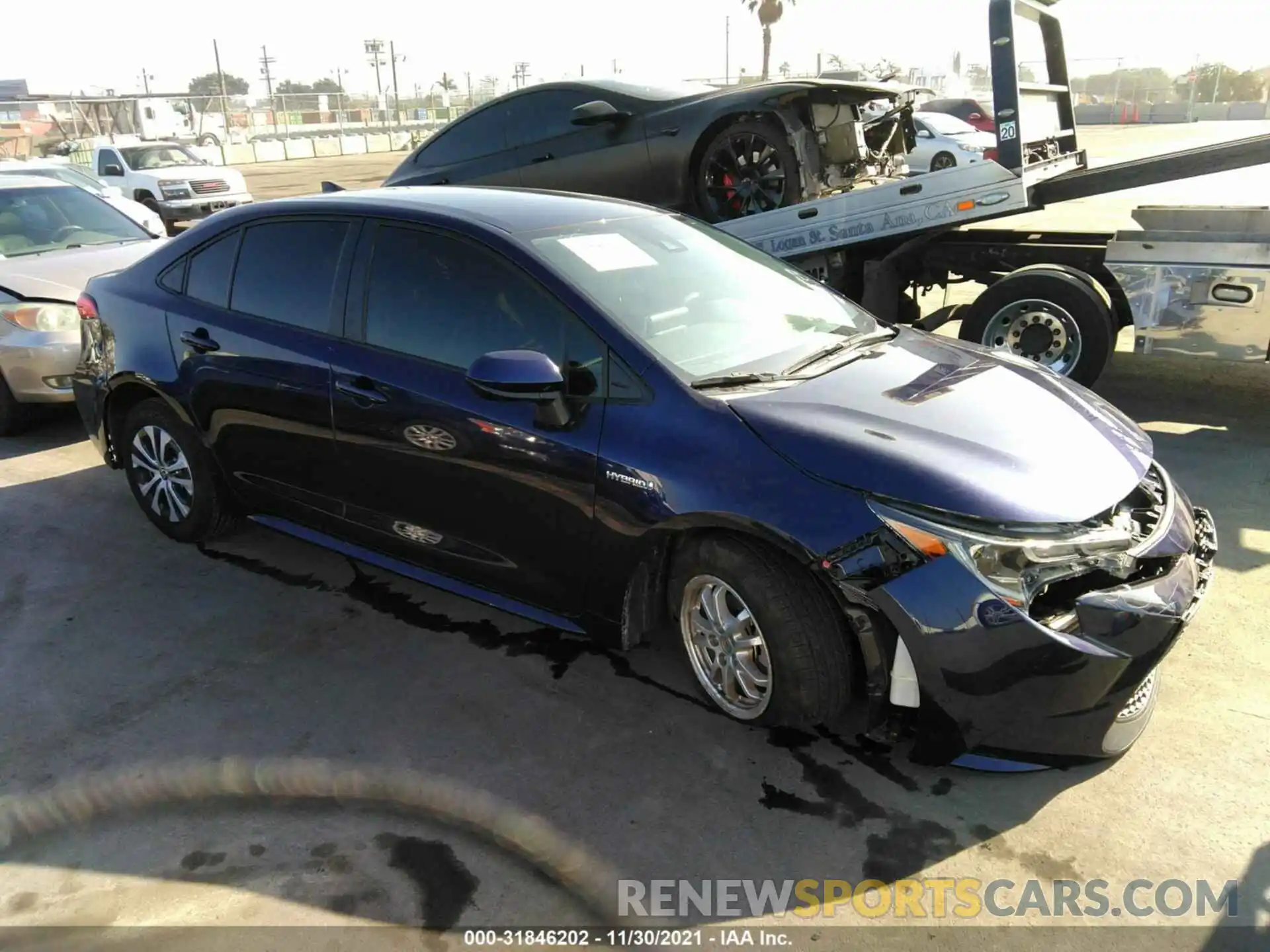 1 Photograph of a damaged car JTDEAMDE9MJ015452 TOYOTA COROLLA 2021