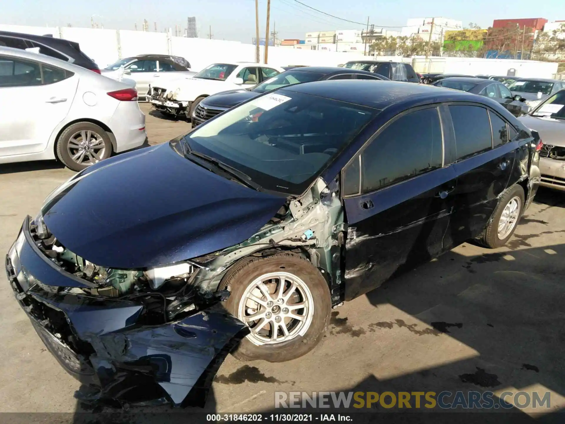 2 Photograph of a damaged car JTDEAMDE9MJ015452 TOYOTA COROLLA 2021