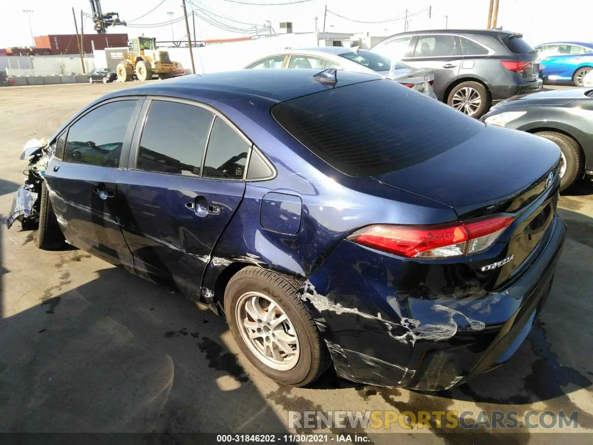 3 Photograph of a damaged car JTDEAMDE9MJ015452 TOYOTA COROLLA 2021