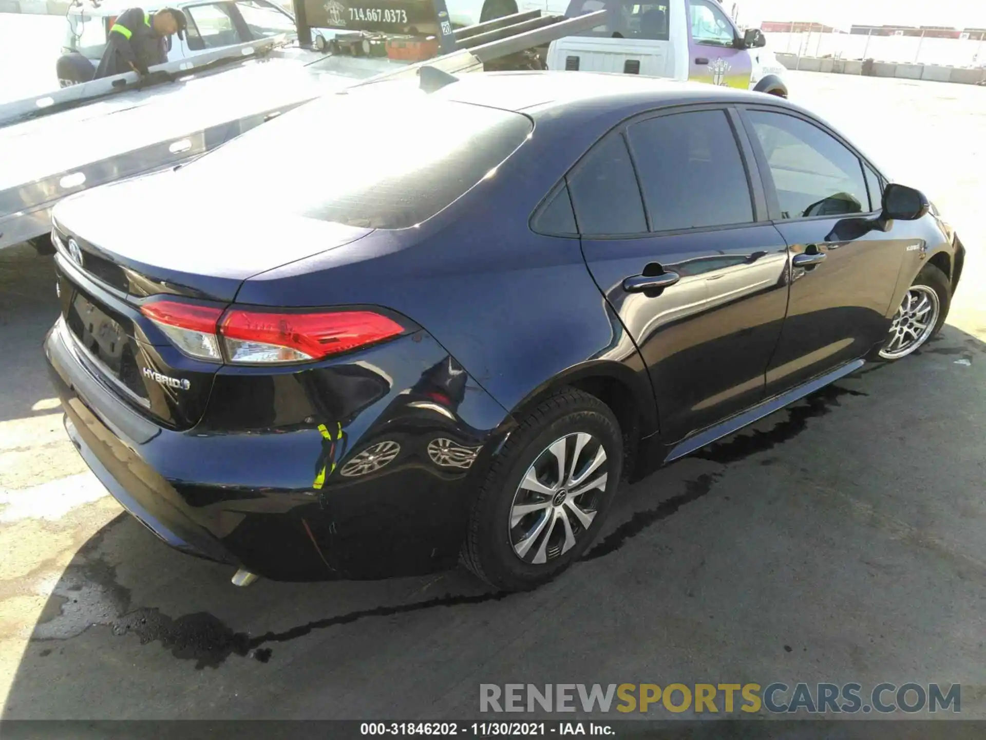 4 Photograph of a damaged car JTDEAMDE9MJ015452 TOYOTA COROLLA 2021