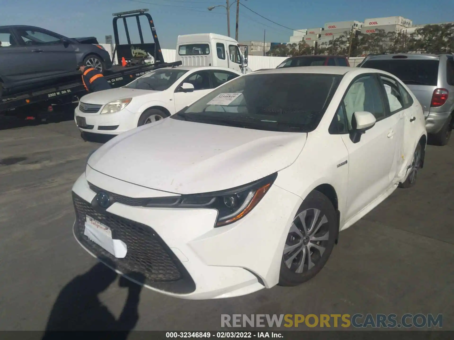 2 Photograph of a damaged car JTDEAMDE9MJ015788 TOYOTA COROLLA 2021