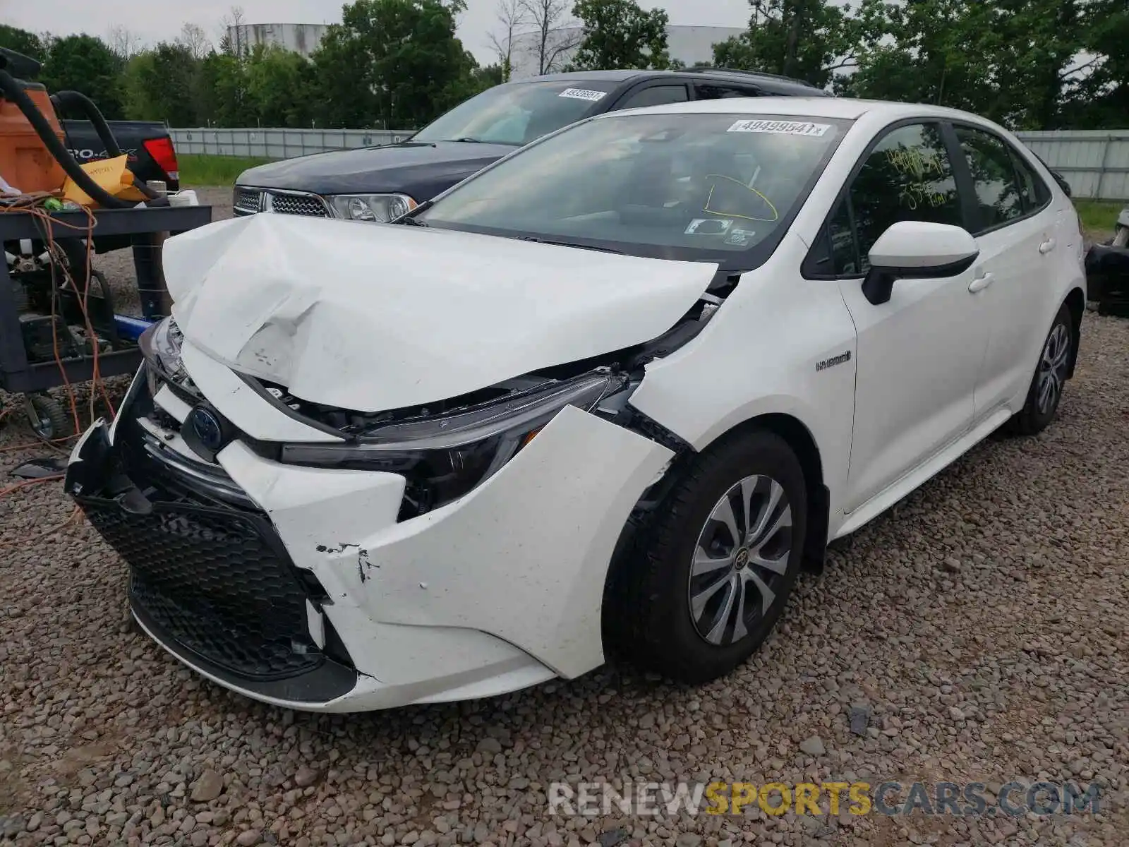 2 Photograph of a damaged car JTDEAMDE9MJ017184 TOYOTA COROLLA 2021