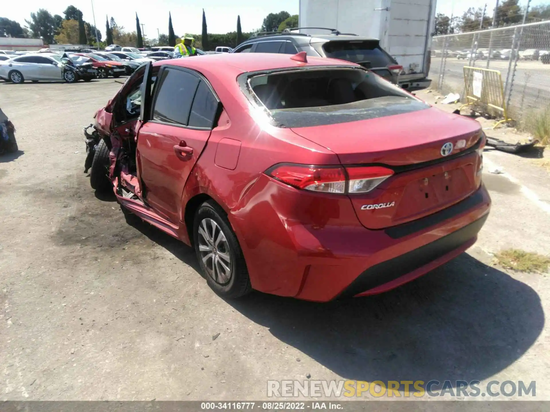 3 Photograph of a damaged car JTDEAMDE9MJ018724 TOYOTA COROLLA 2021