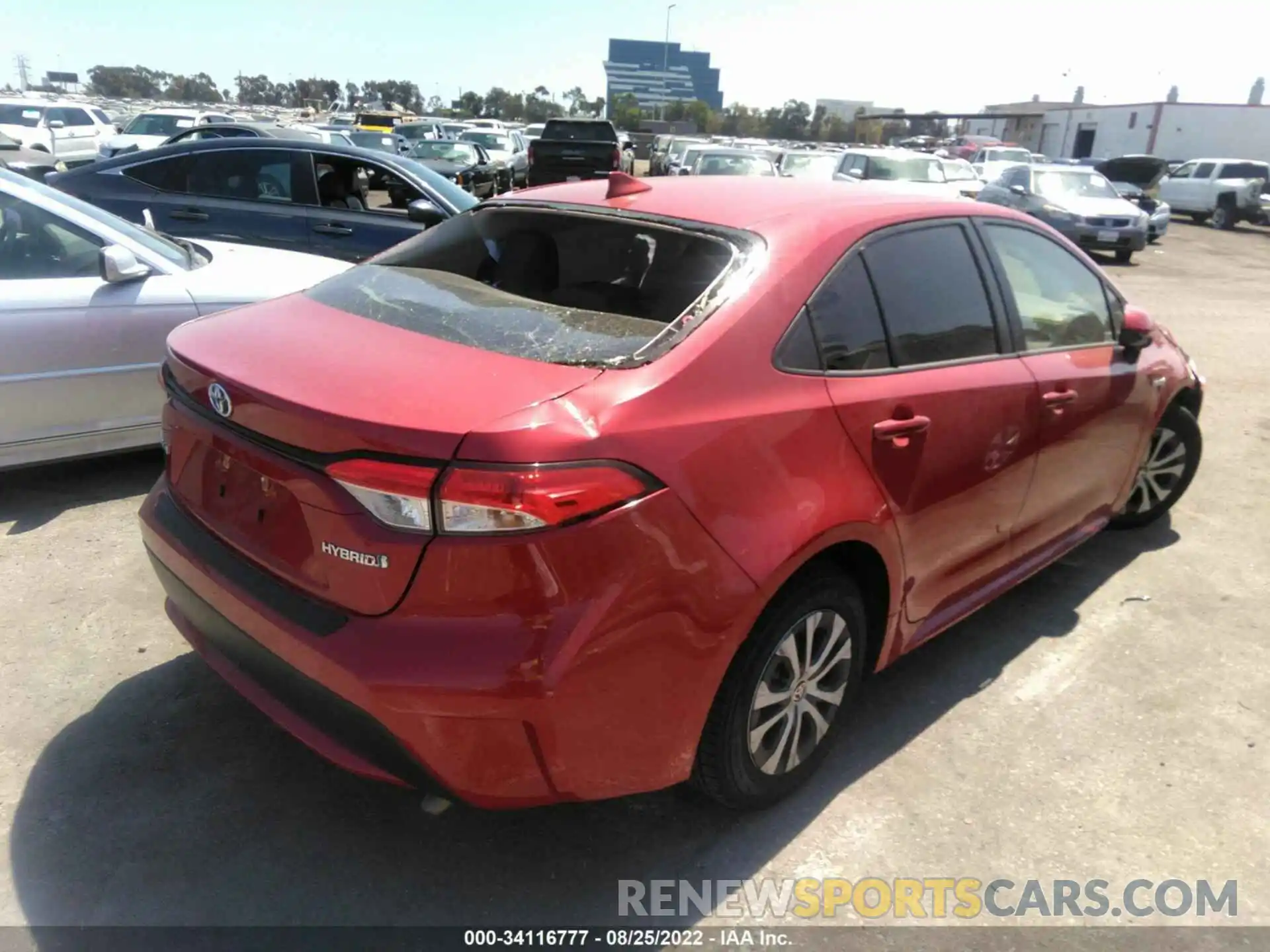 4 Photograph of a damaged car JTDEAMDE9MJ018724 TOYOTA COROLLA 2021