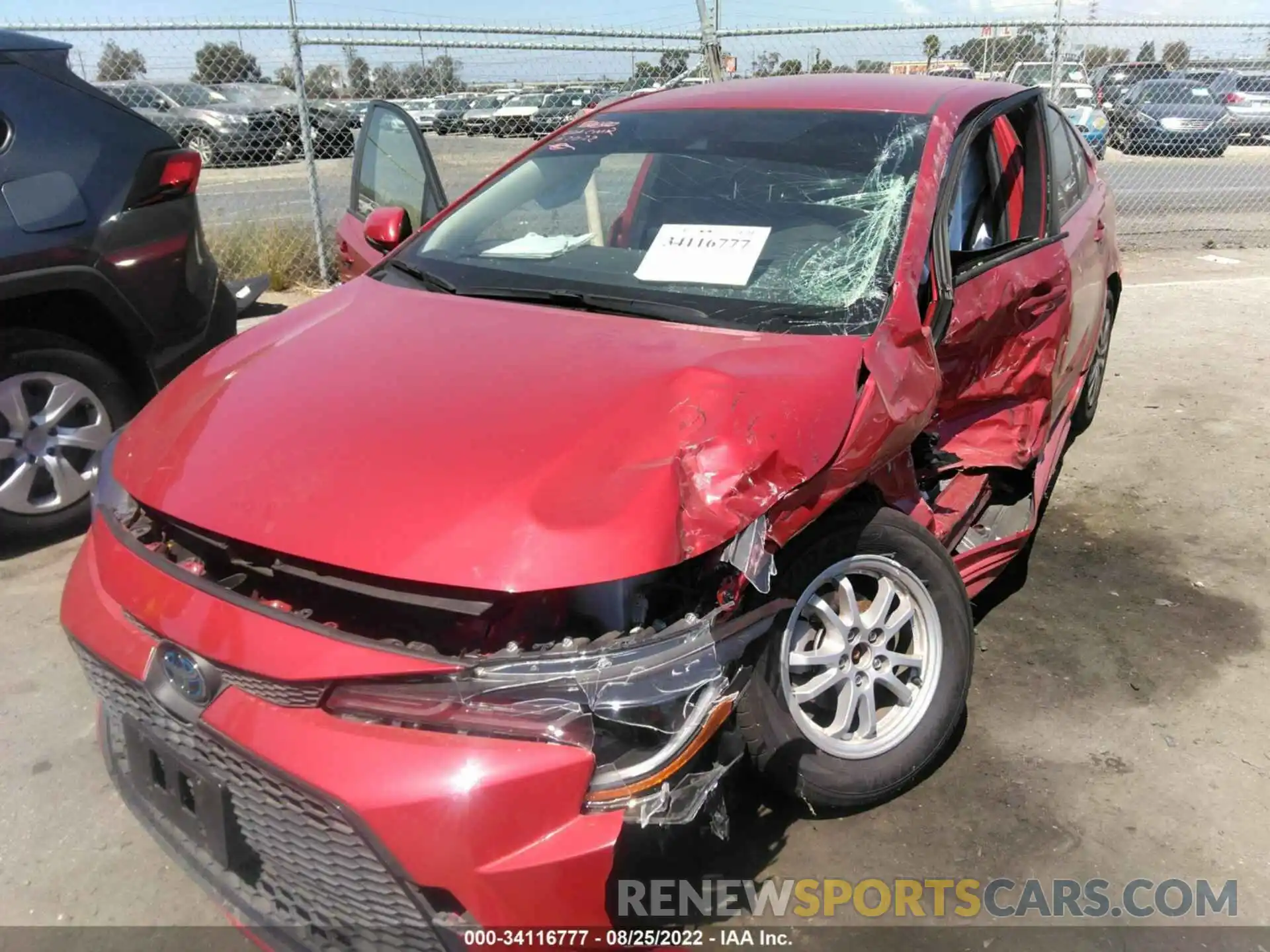 6 Photograph of a damaged car JTDEAMDE9MJ018724 TOYOTA COROLLA 2021