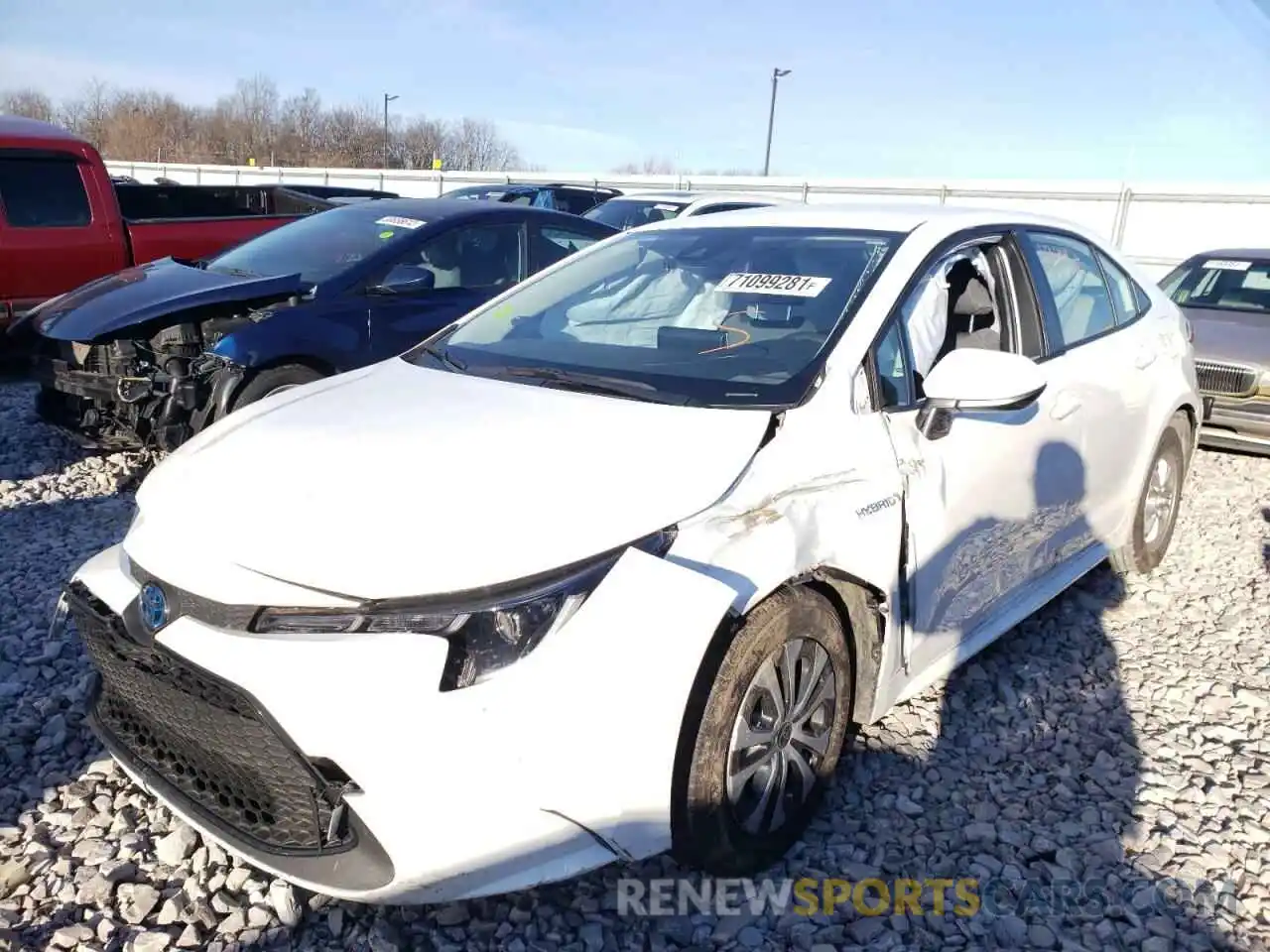 2 Photograph of a damaged car JTDEAMDE9MJ018884 TOYOTA COROLLA 2021