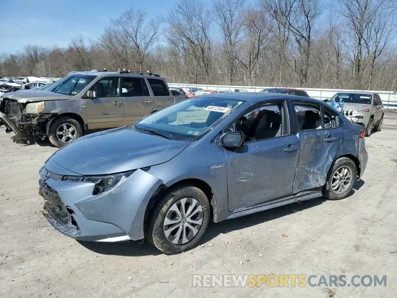 1 Photograph of a damaged car JTDEAMDE9MJ019064 TOYOTA COROLLA 2021