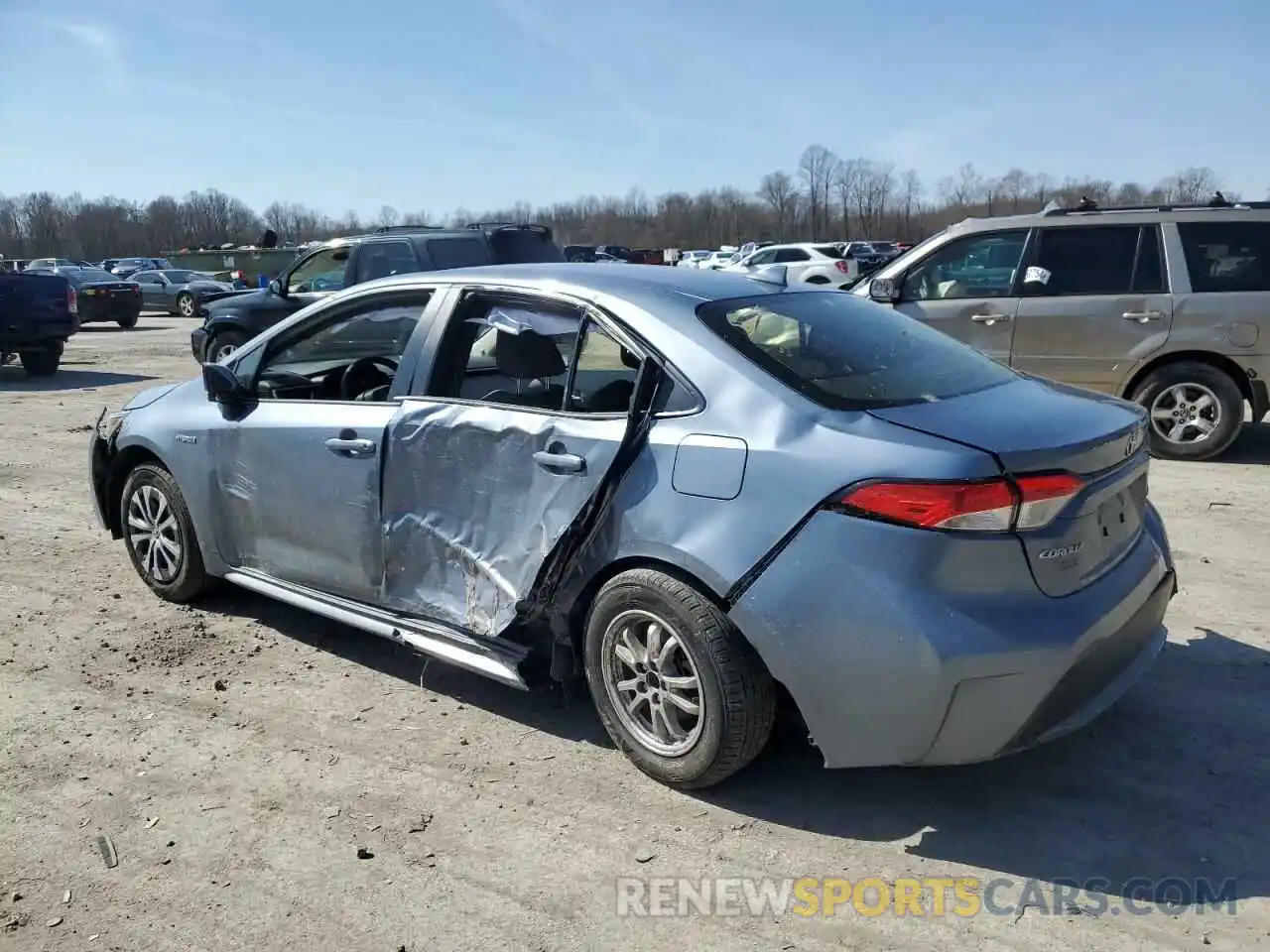 2 Photograph of a damaged car JTDEAMDE9MJ019064 TOYOTA COROLLA 2021