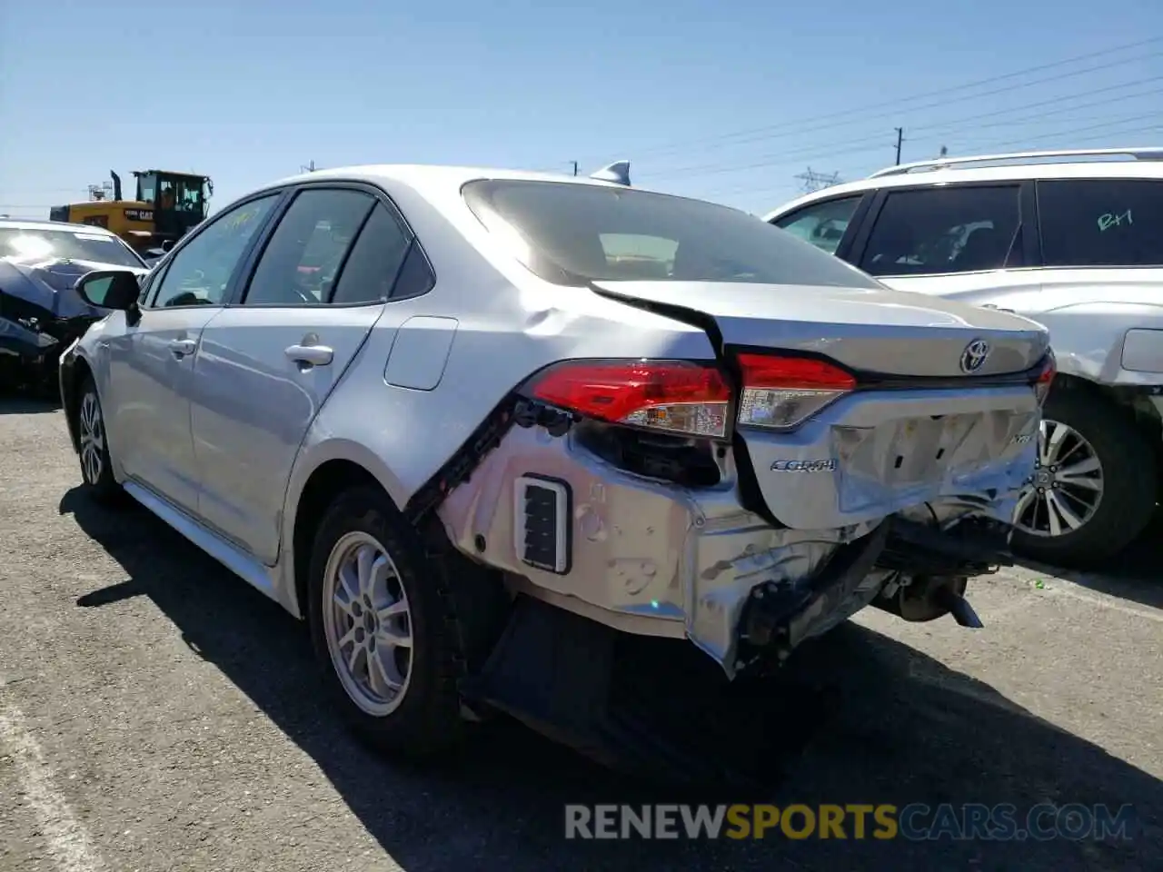 3 Photograph of a damaged car JTDEAMDE9MJ019176 TOYOTA COROLLA 2021