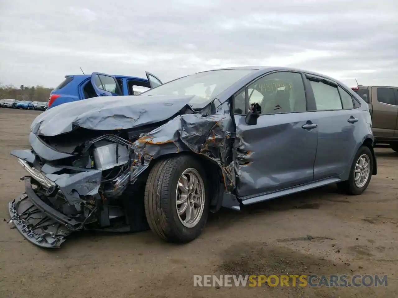 2 Photograph of a damaged car JTDEAMDE9MJ019470 TOYOTA COROLLA 2021