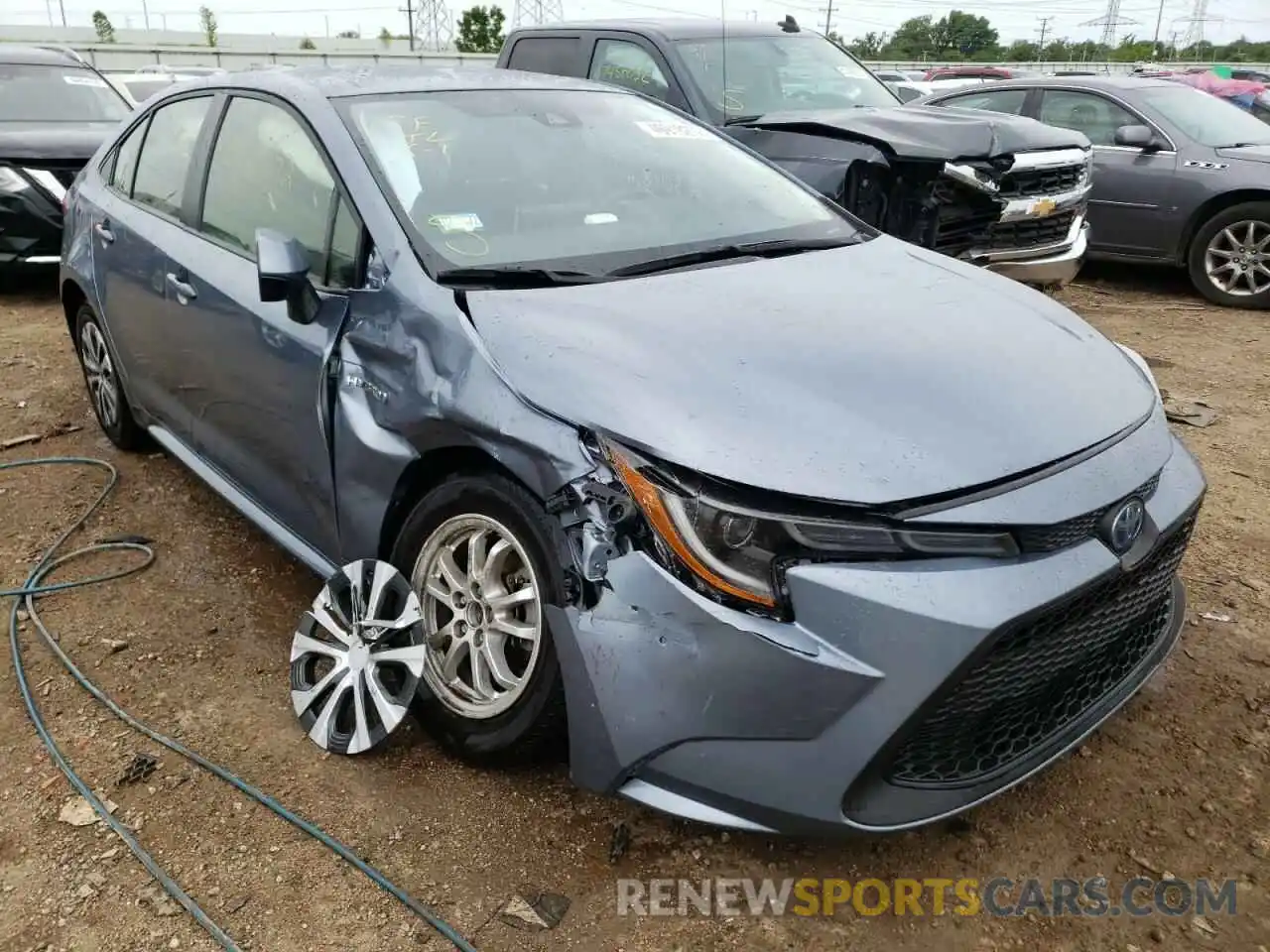 1 Photograph of a damaged car JTDEAMDE9MJ019758 TOYOTA COROLLA 2021