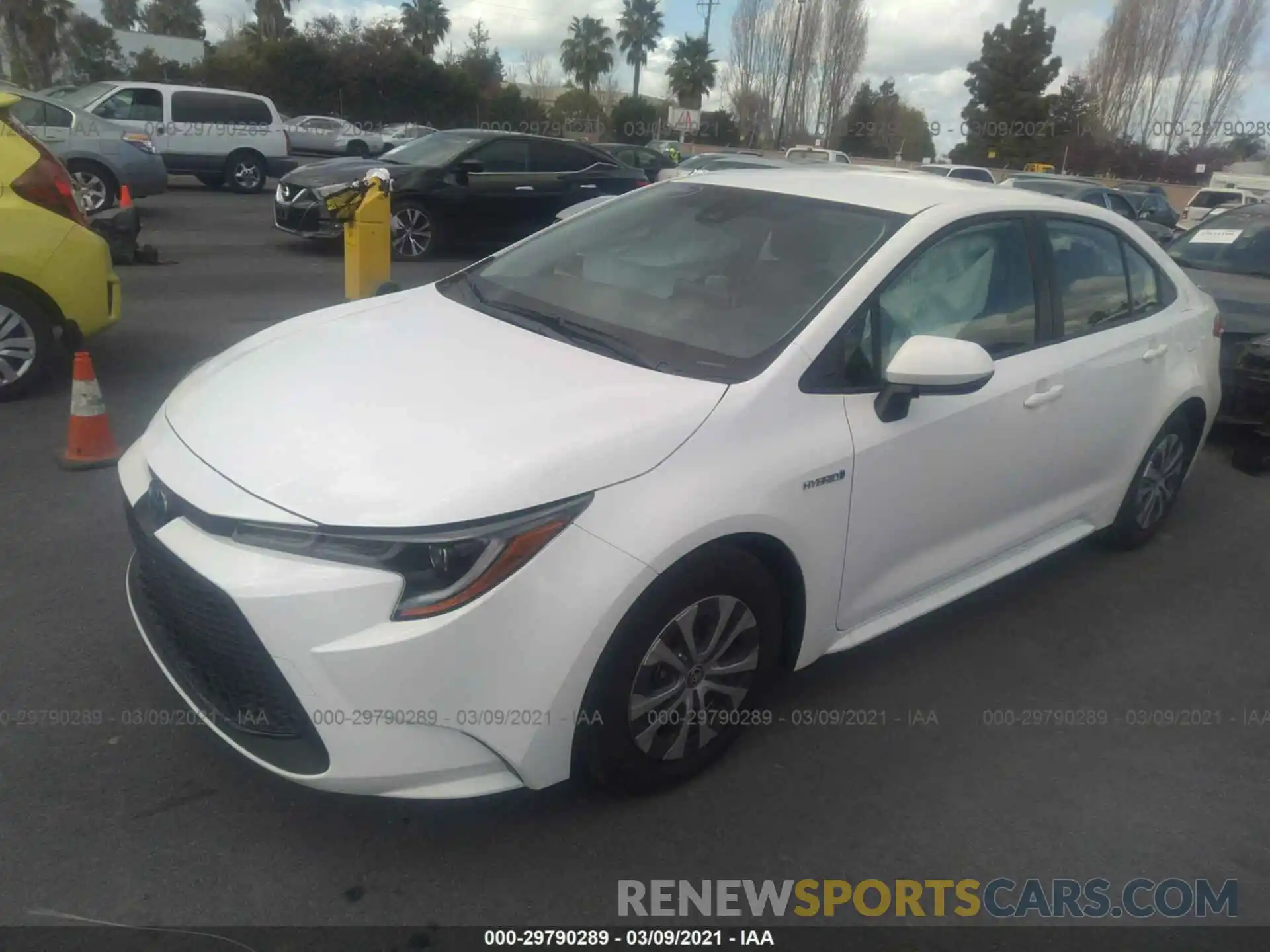 2 Photograph of a damaged car JTDEAMDE9MJ021283 TOYOTA COROLLA 2021