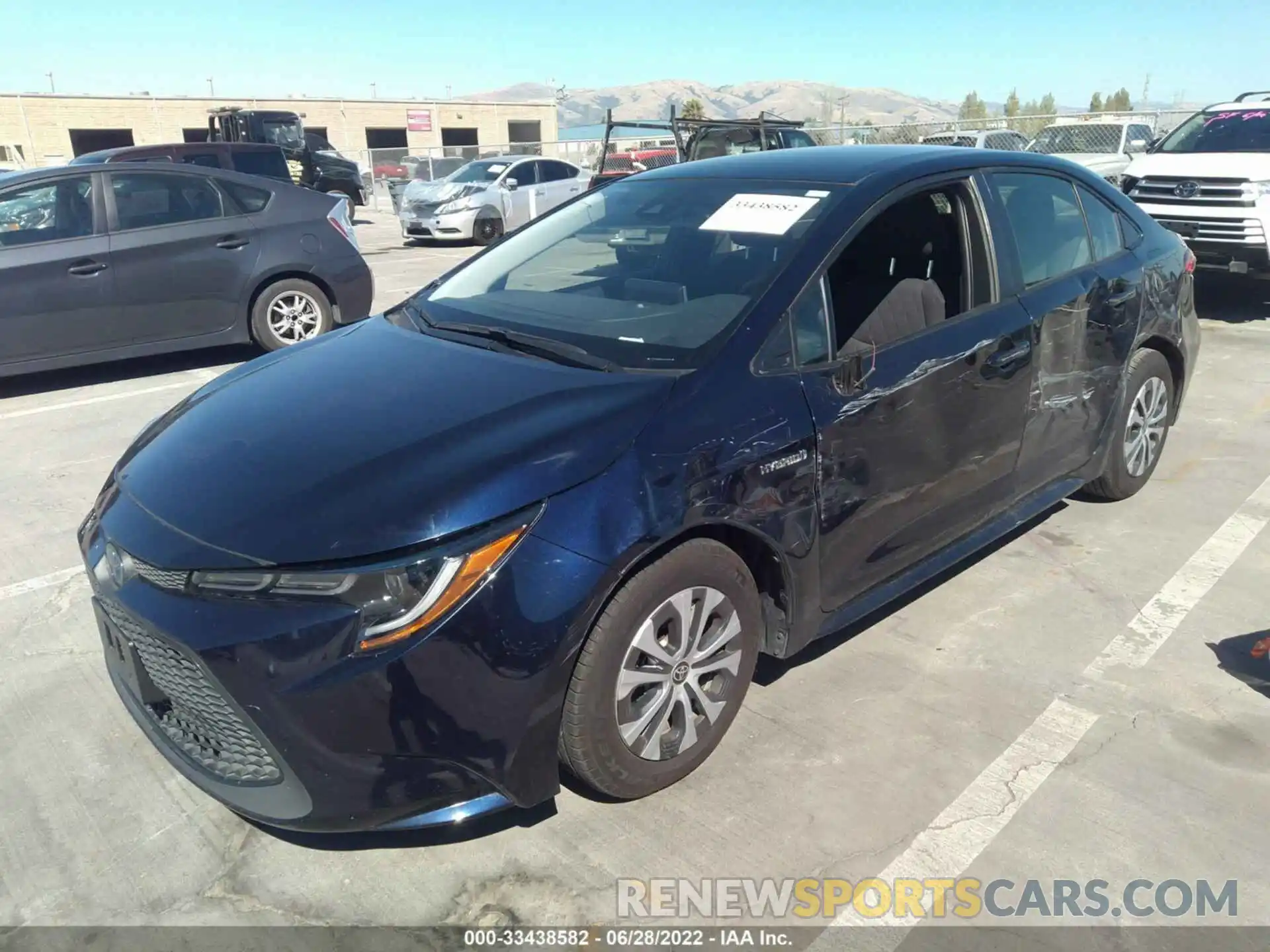 2 Photograph of a damaged car JTDEAMDE9MJ022370 TOYOTA COROLLA 2021