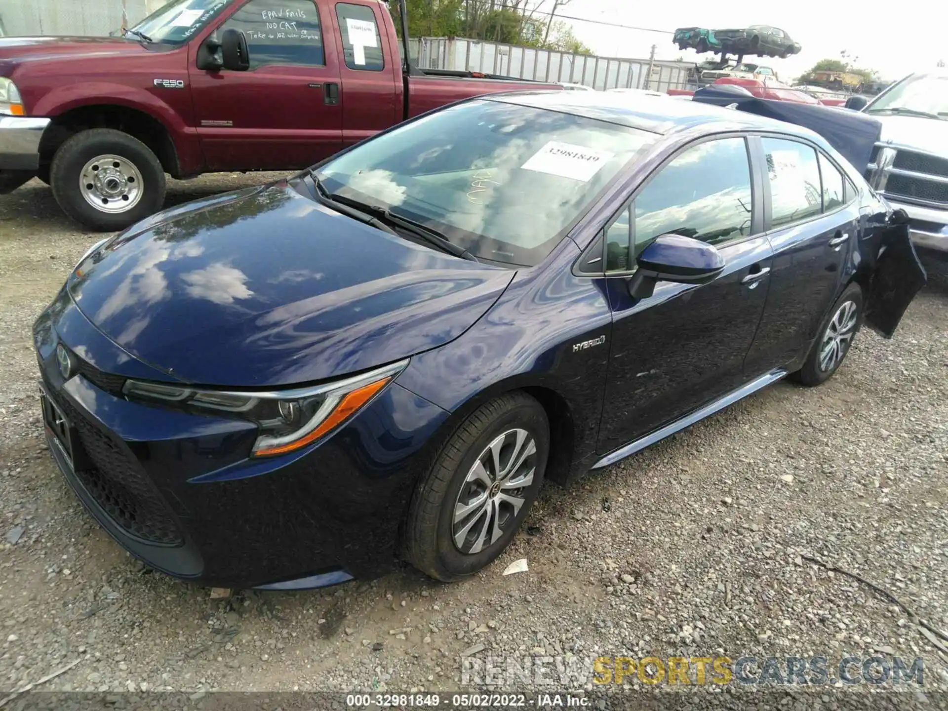 2 Photograph of a damaged car JTDEAMDE9MJ024099 TOYOTA COROLLA 2021