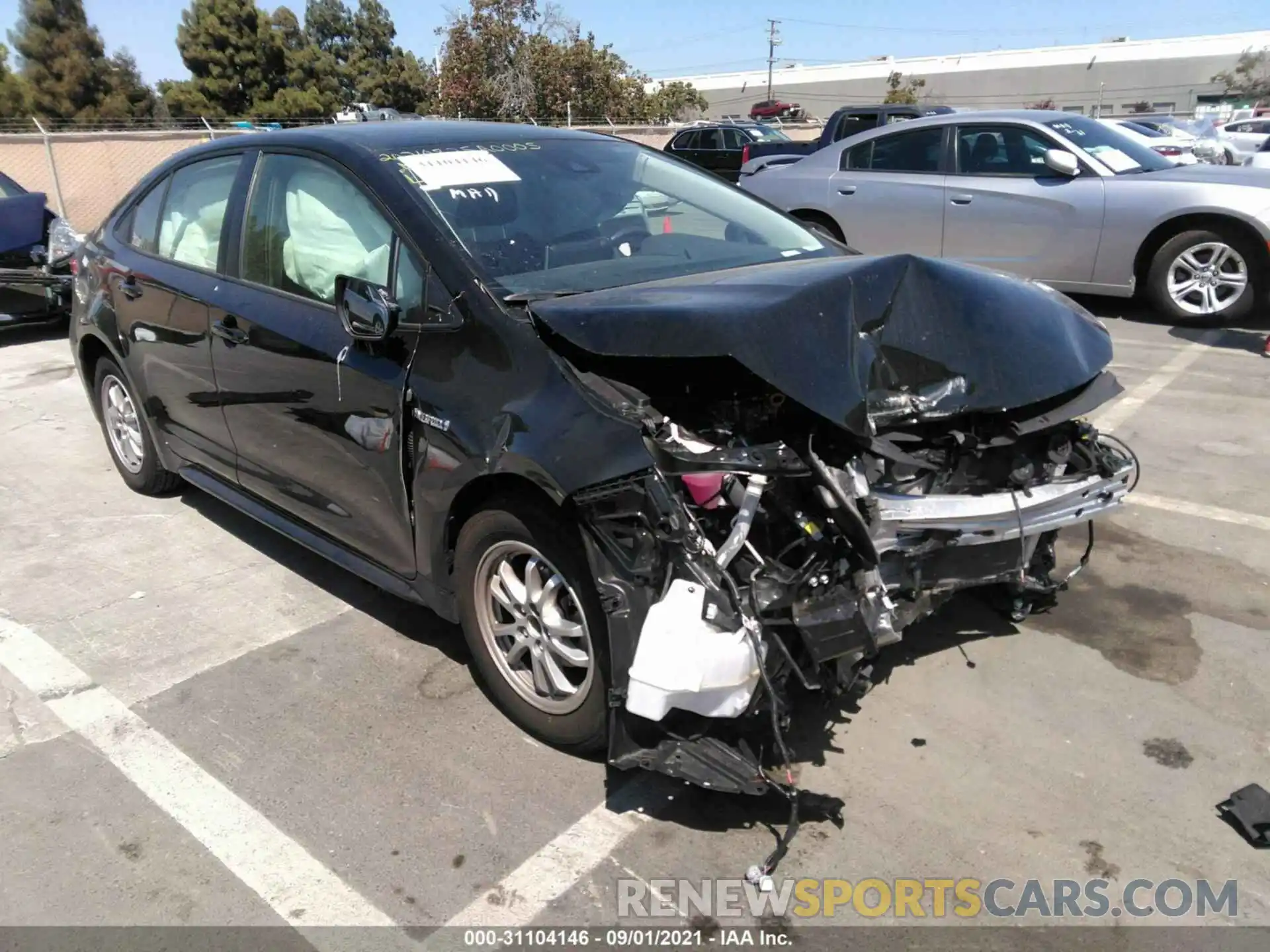 1 Photograph of a damaged car JTDEAMDE9MJ024863 TOYOTA COROLLA 2021