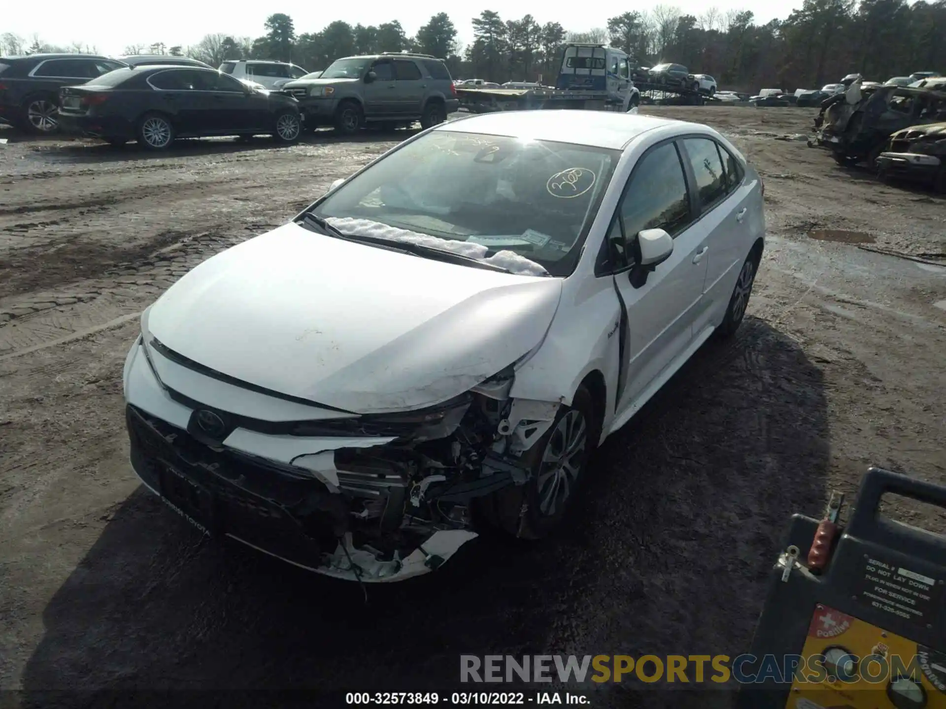 2 Photograph of a damaged car JTDEAMDE9MJ025379 TOYOTA COROLLA 2021