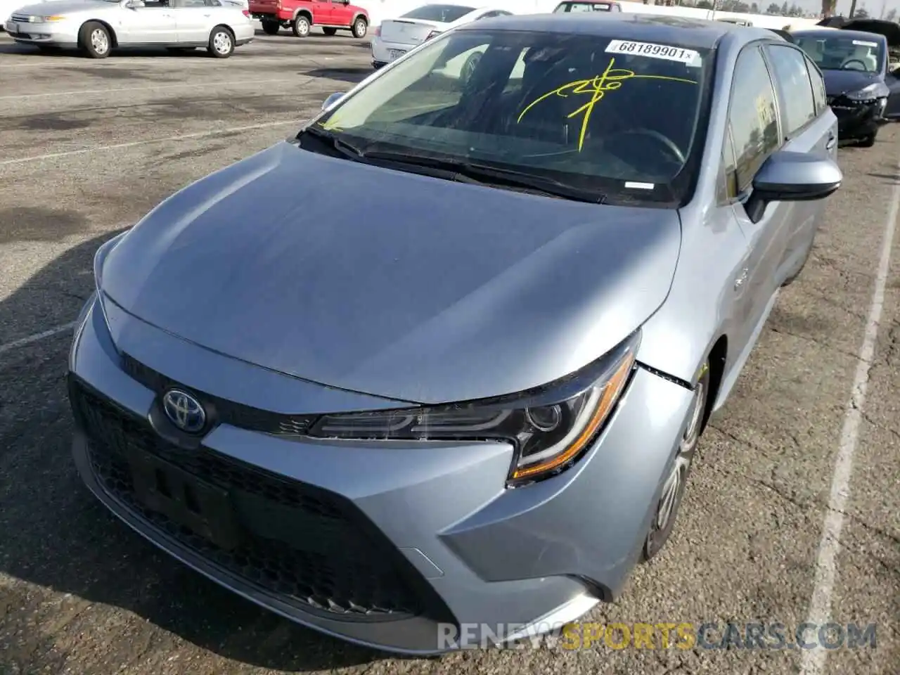 2 Photograph of a damaged car JTDEAMDE9MJ027875 TOYOTA COROLLA 2021