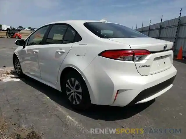 3 Photograph of a damaged car JTDEAMDE9MJ030484 TOYOTA COROLLA 2021