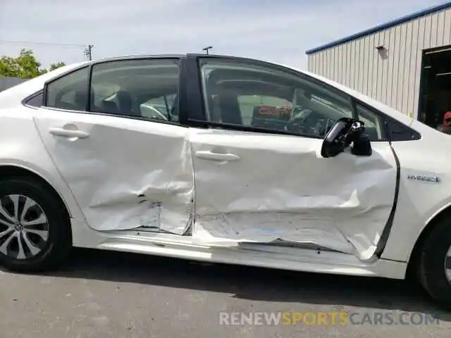 9 Photograph of a damaged car JTDEAMDE9MJ030484 TOYOTA COROLLA 2021