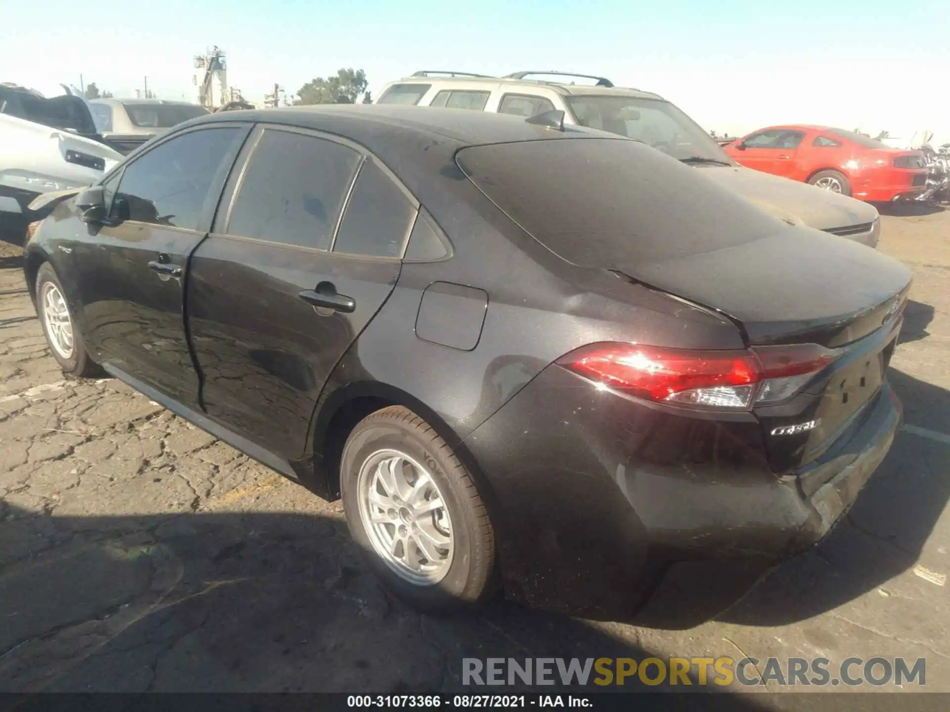 3 Photograph of a damaged car JTDEAMDE9MJ031554 TOYOTA COROLLA 2021