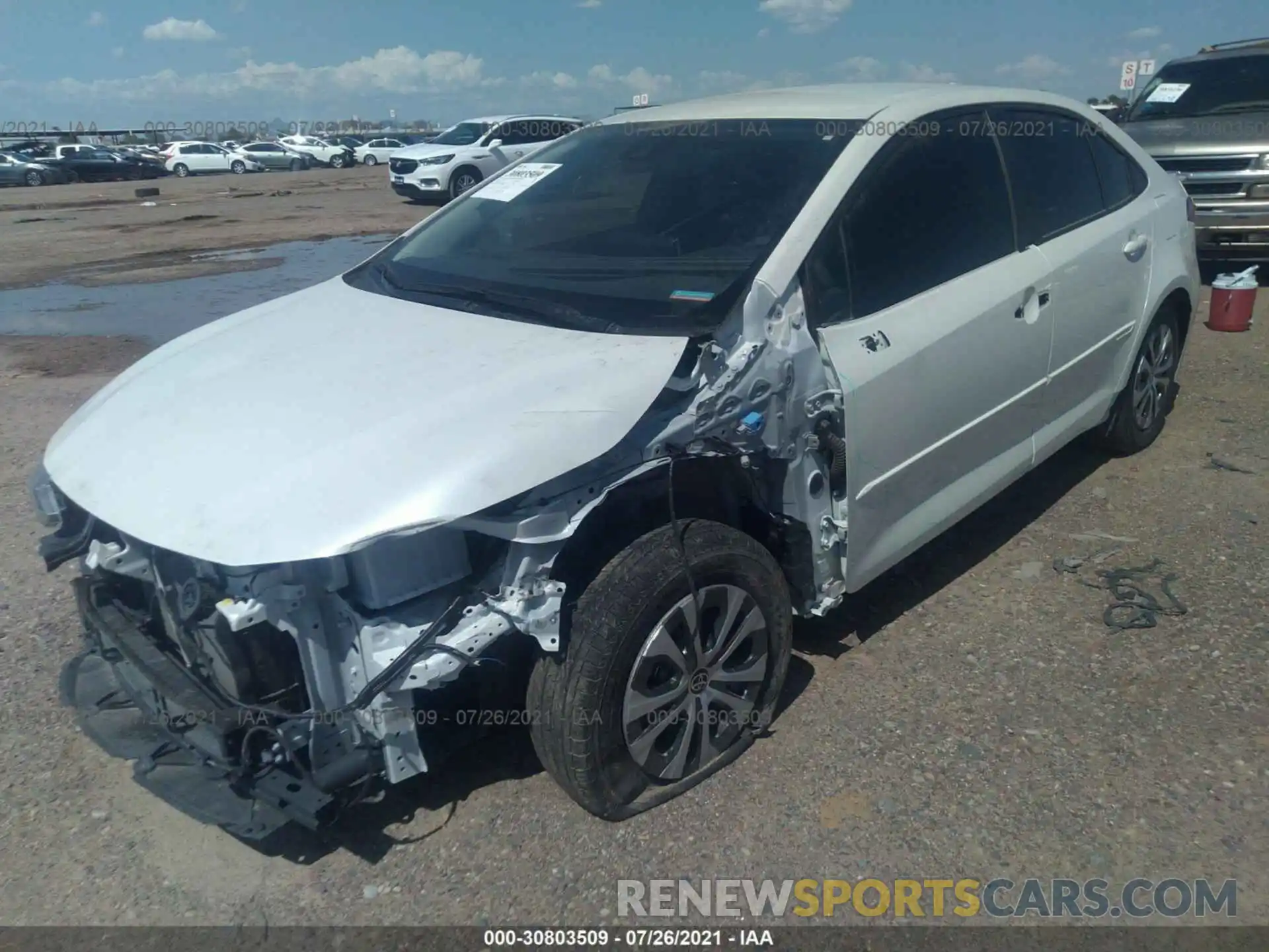 2 Photograph of a damaged car JTDEAMDEXMJ006579 TOYOTA COROLLA 2021