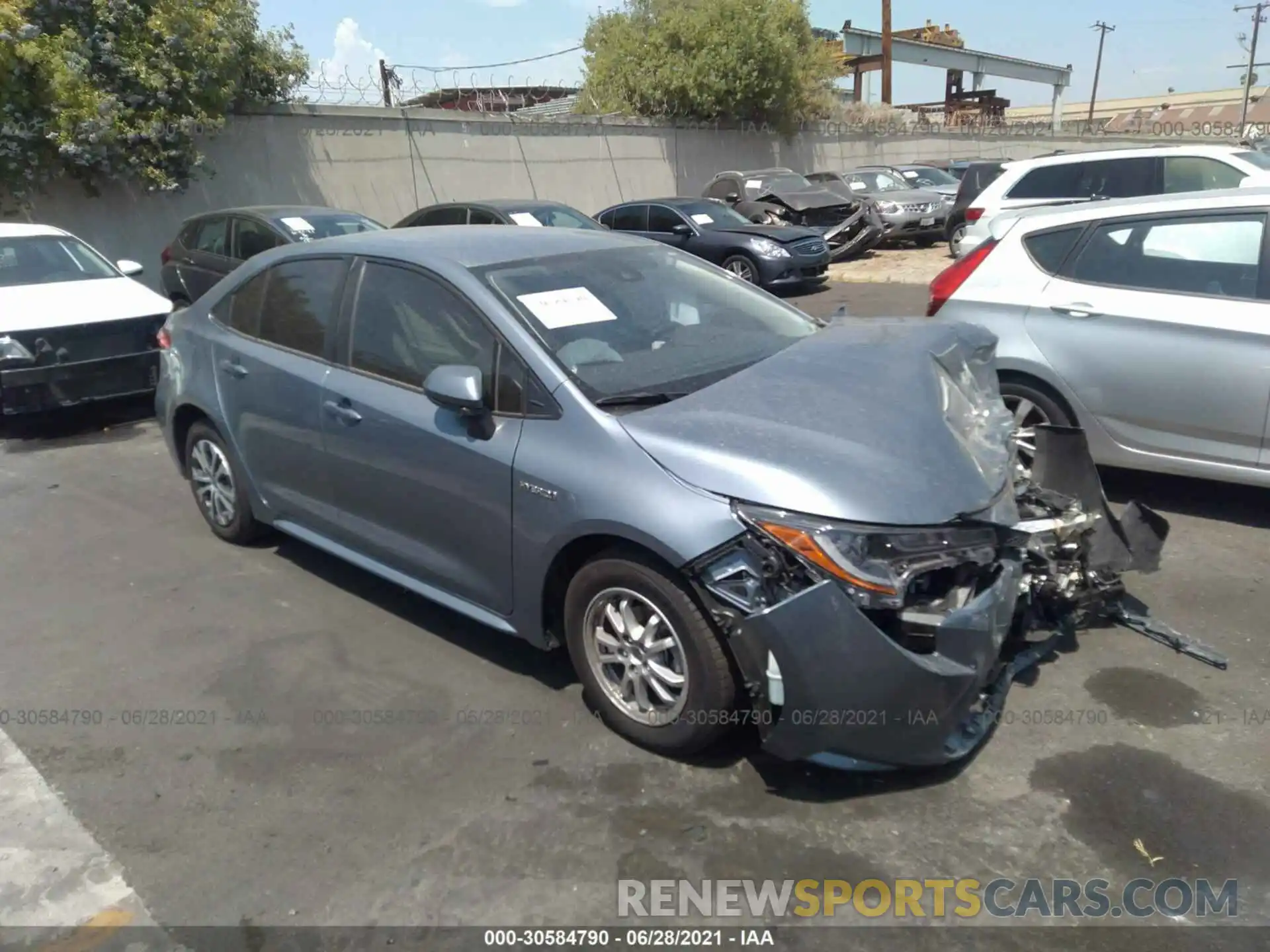 1 Photograph of a damaged car JTDEAMDEXMJ007568 TOYOTA COROLLA 2021