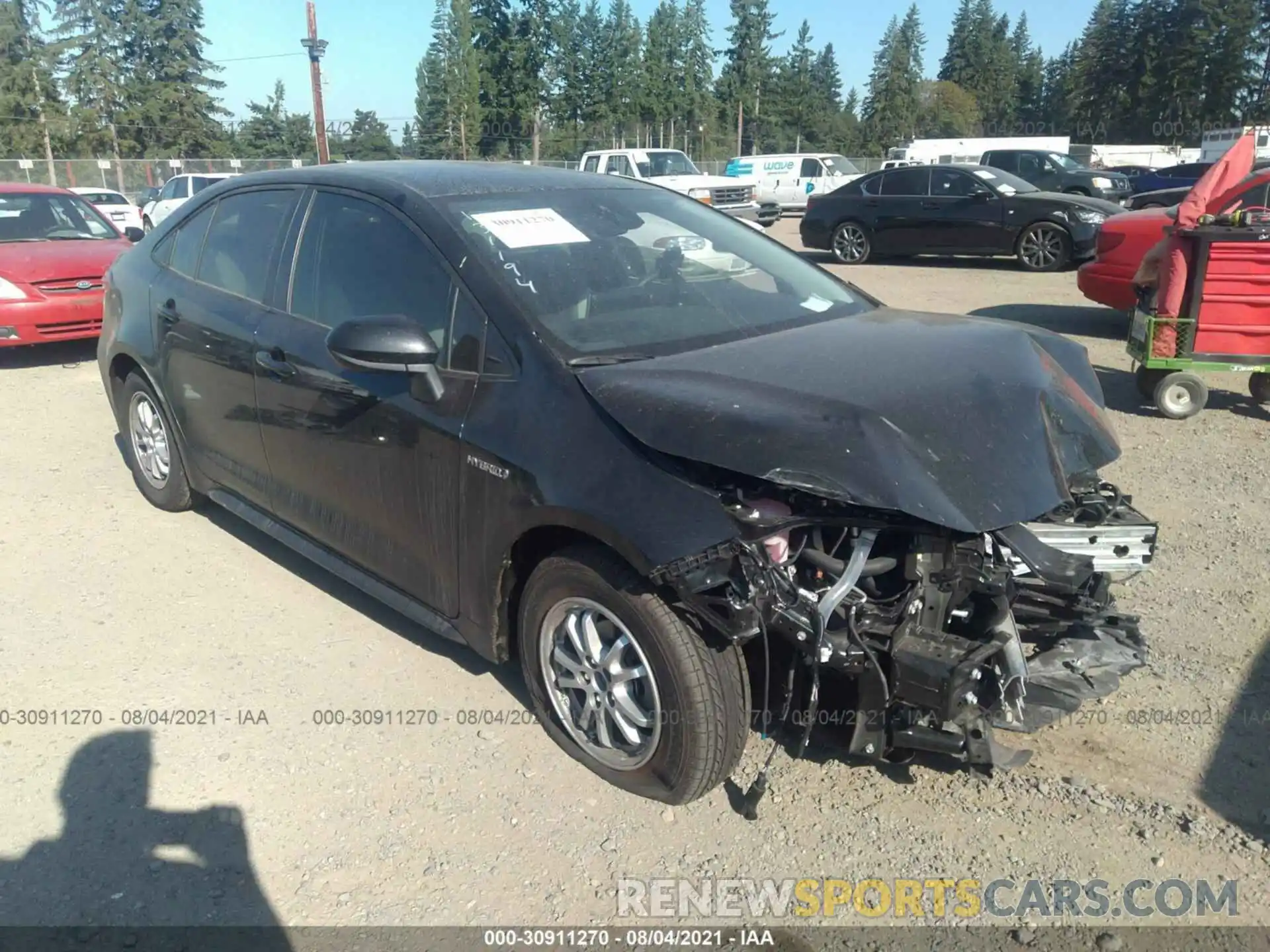 1 Photograph of a damaged car JTDEAMDEXMJ008624 TOYOTA COROLLA 2021