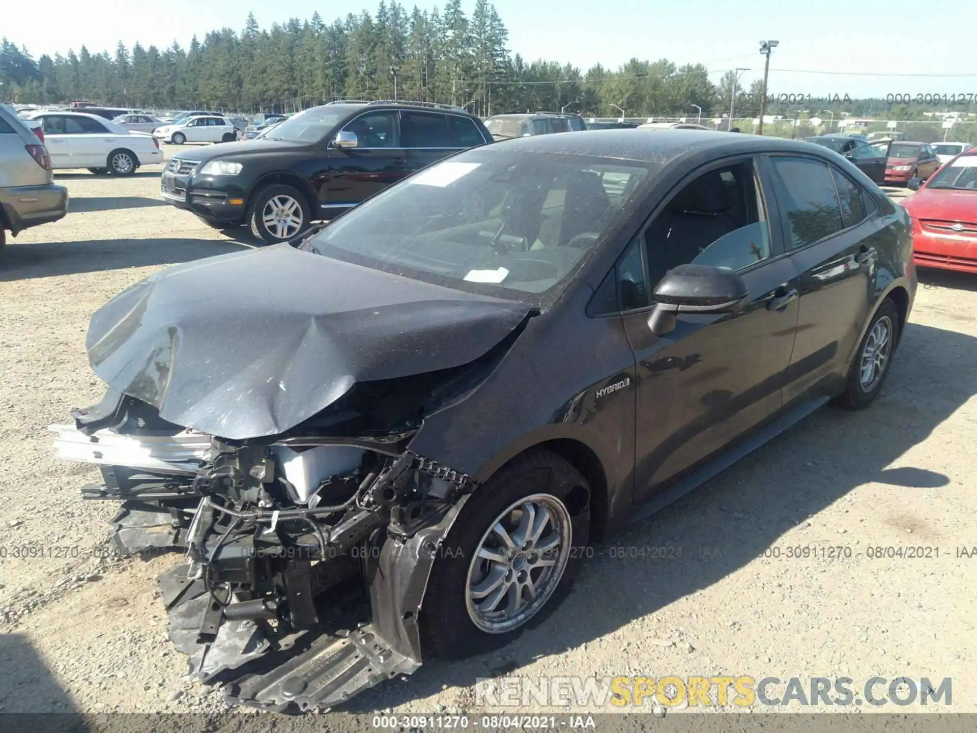 2 Photograph of a damaged car JTDEAMDEXMJ008624 TOYOTA COROLLA 2021