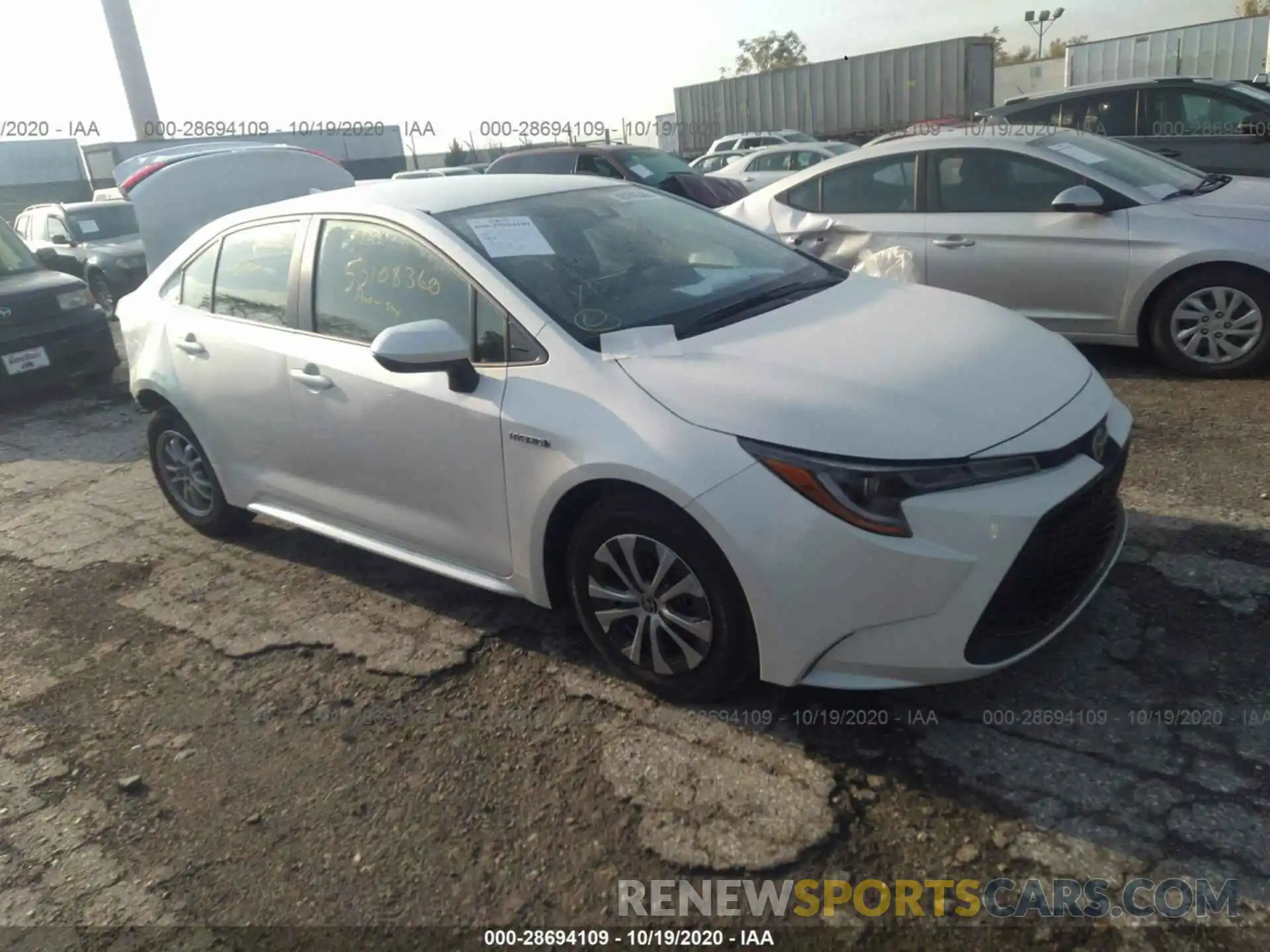 1 Photograph of a damaged car JTDEAMDEXMJ008848 TOYOTA COROLLA 2021