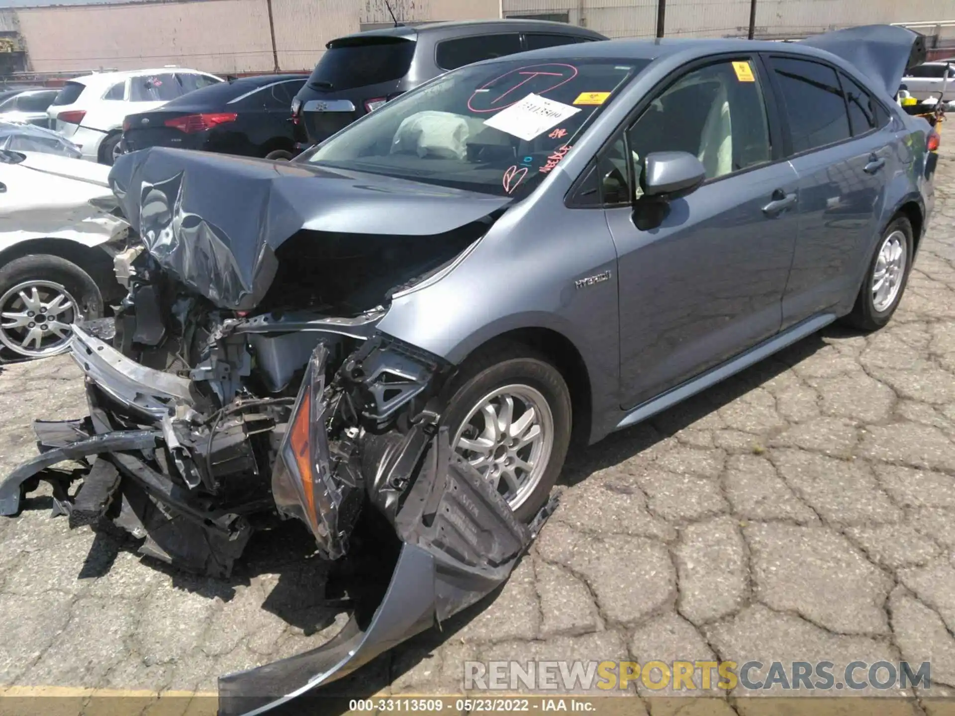 2 Photograph of a damaged car JTDEAMDEXMJ013693 TOYOTA COROLLA 2021