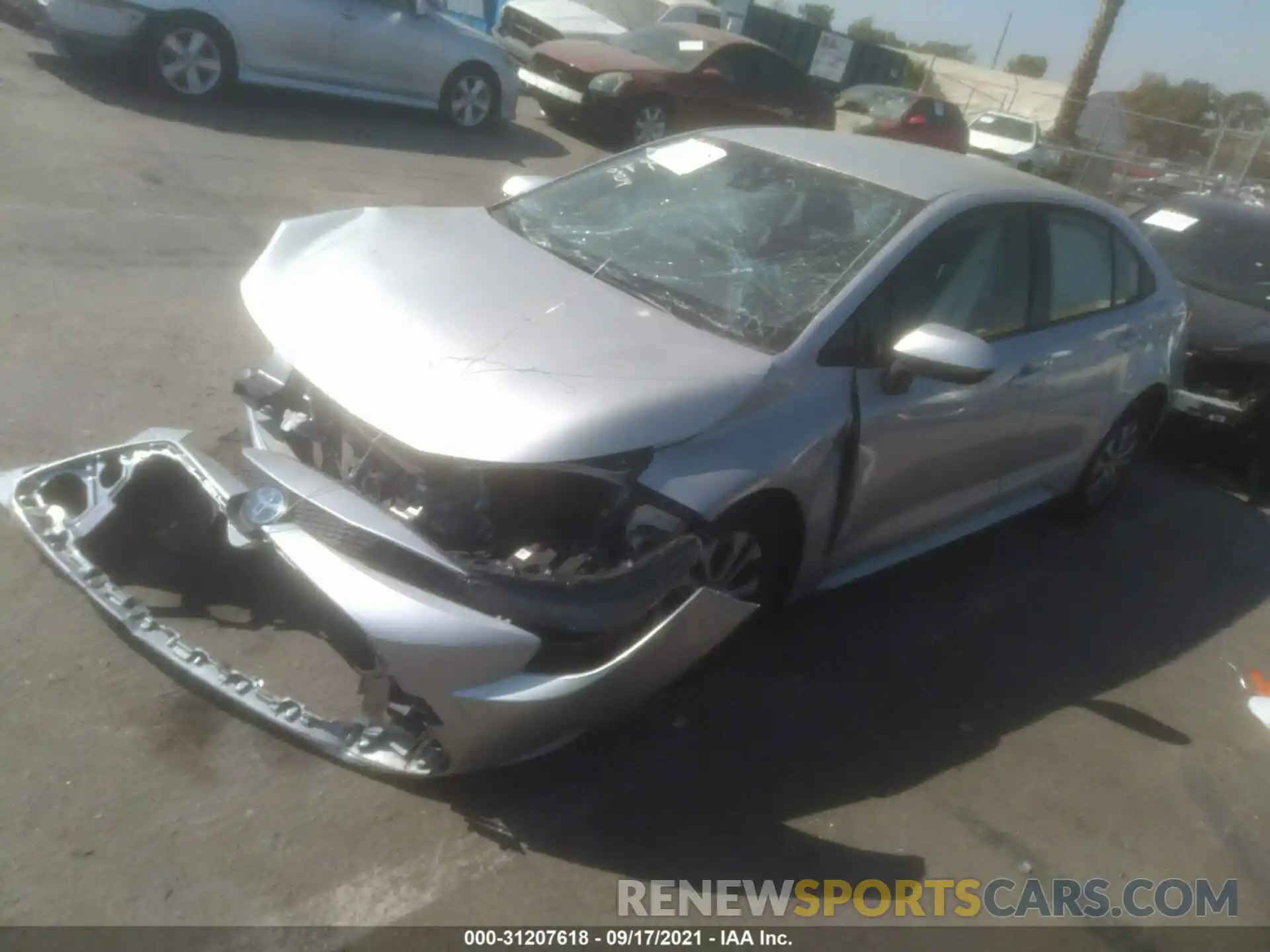 2 Photograph of a damaged car JTDEAMDEXMJ015752 TOYOTA COROLLA 2021