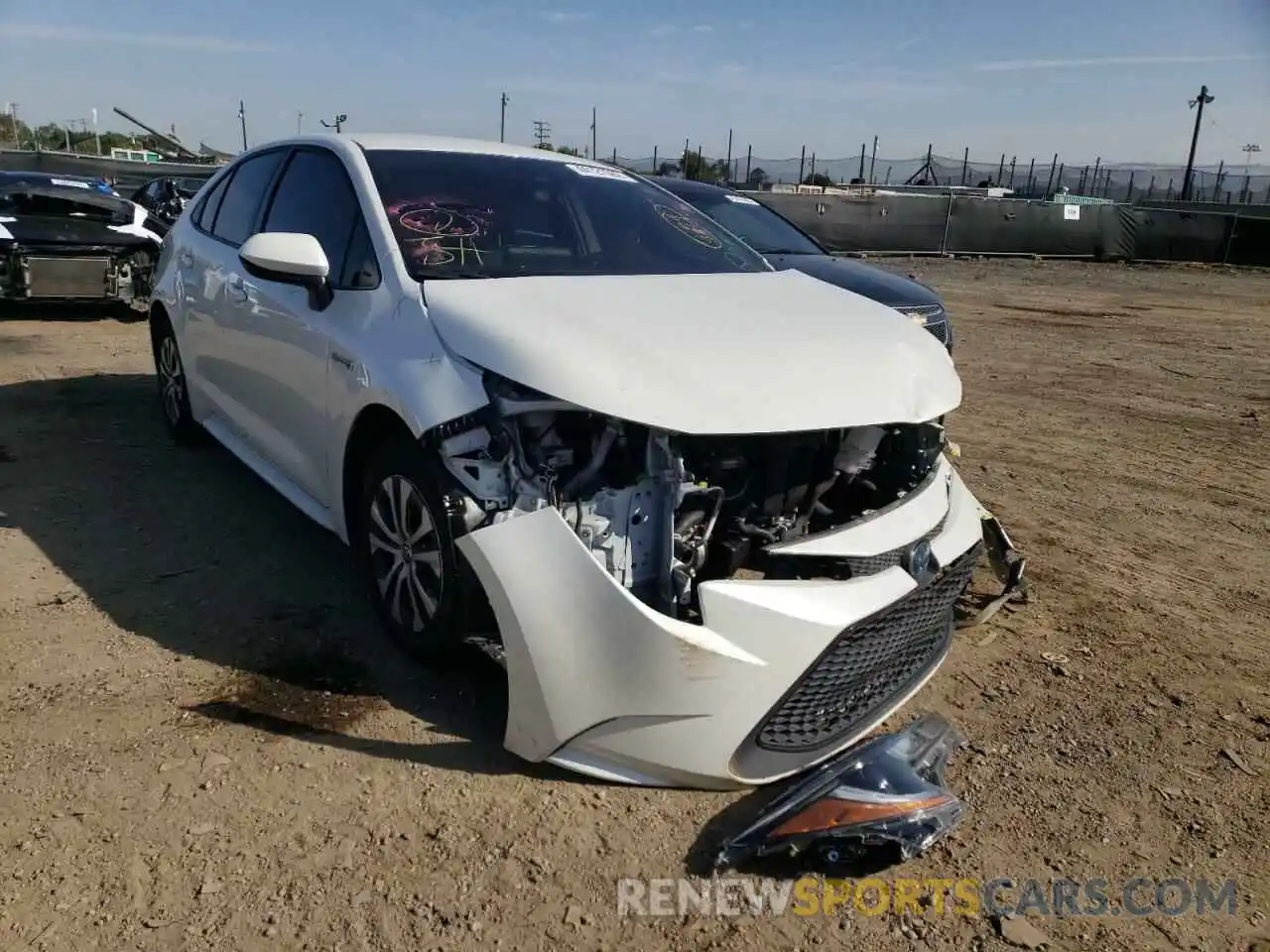 1 Photograph of a damaged car JTDEAMDEXMJ017324 TOYOTA COROLLA 2021