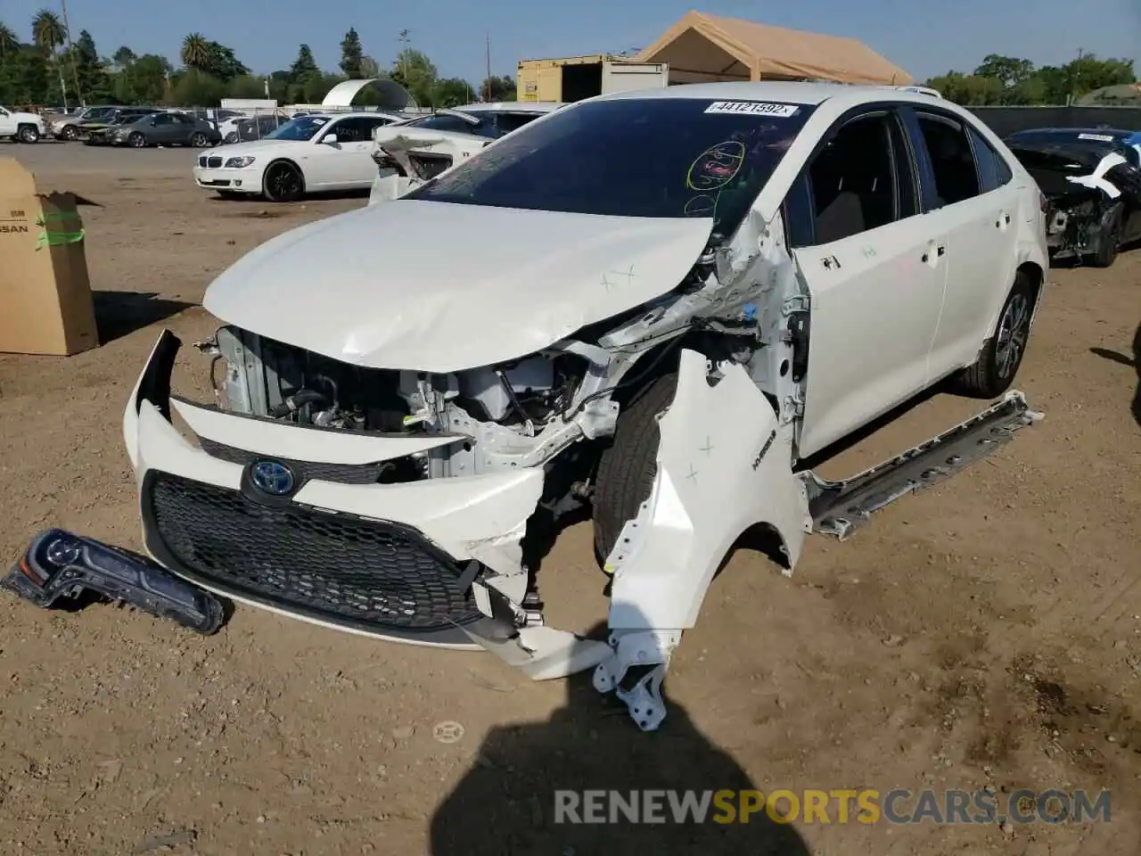 2 Photograph of a damaged car JTDEAMDEXMJ017324 TOYOTA COROLLA 2021