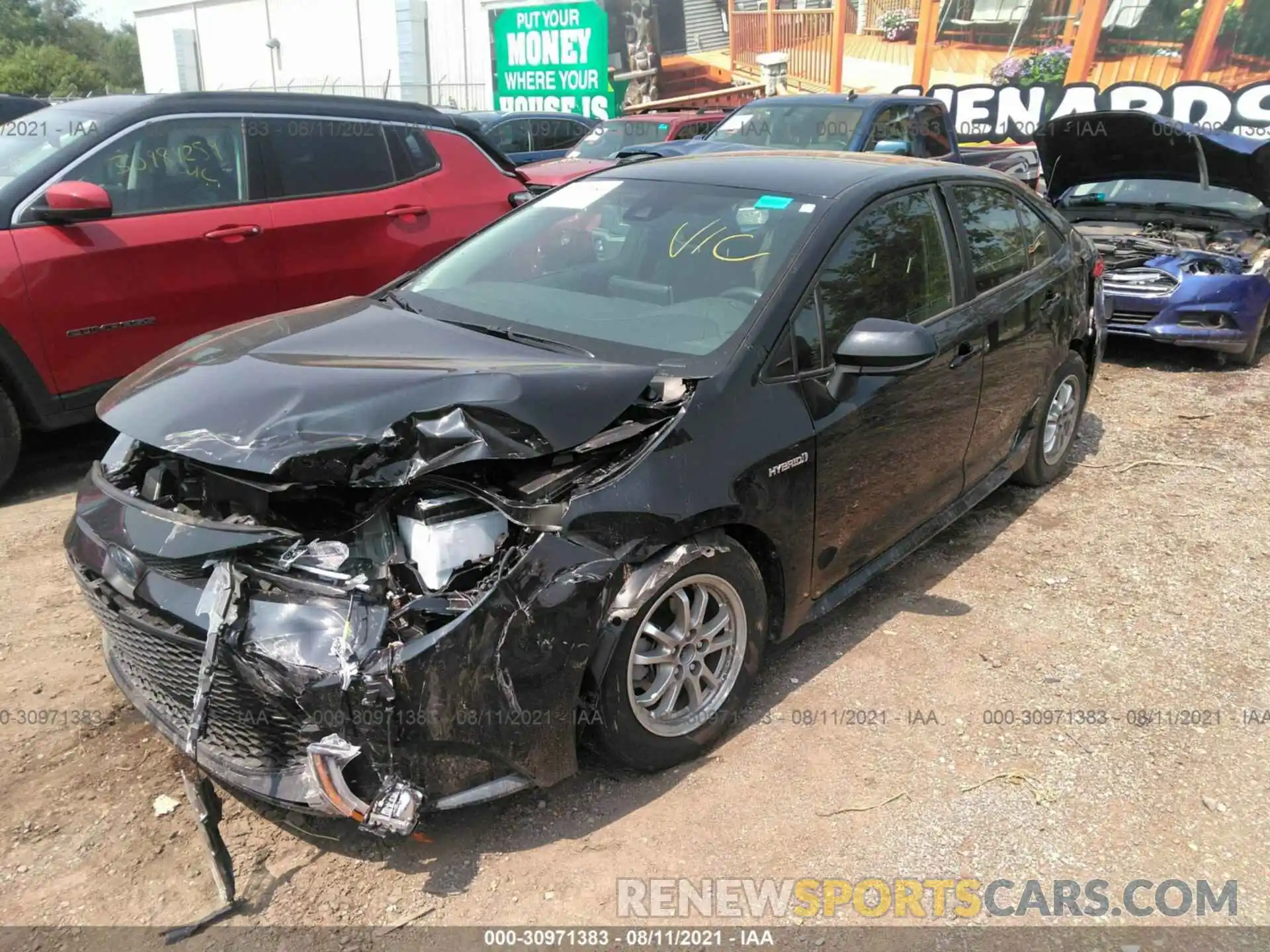 2 Photograph of a damaged car JTDEAMDEXMJ018621 TOYOTA COROLLA 2021