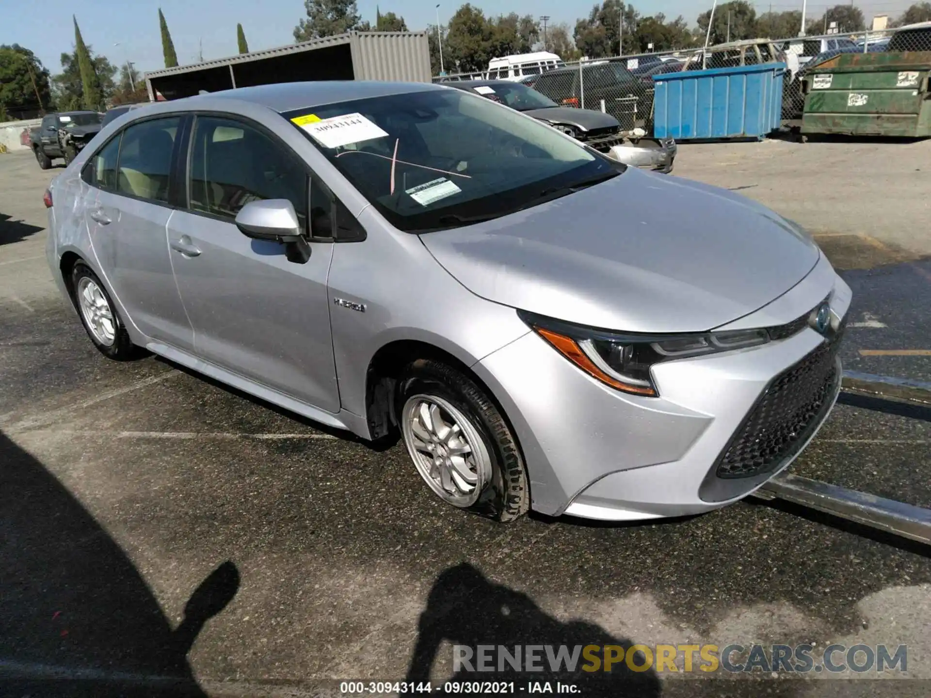 1 Photograph of a damaged car JTDEAMDEXMJ020661 TOYOTA COROLLA 2021