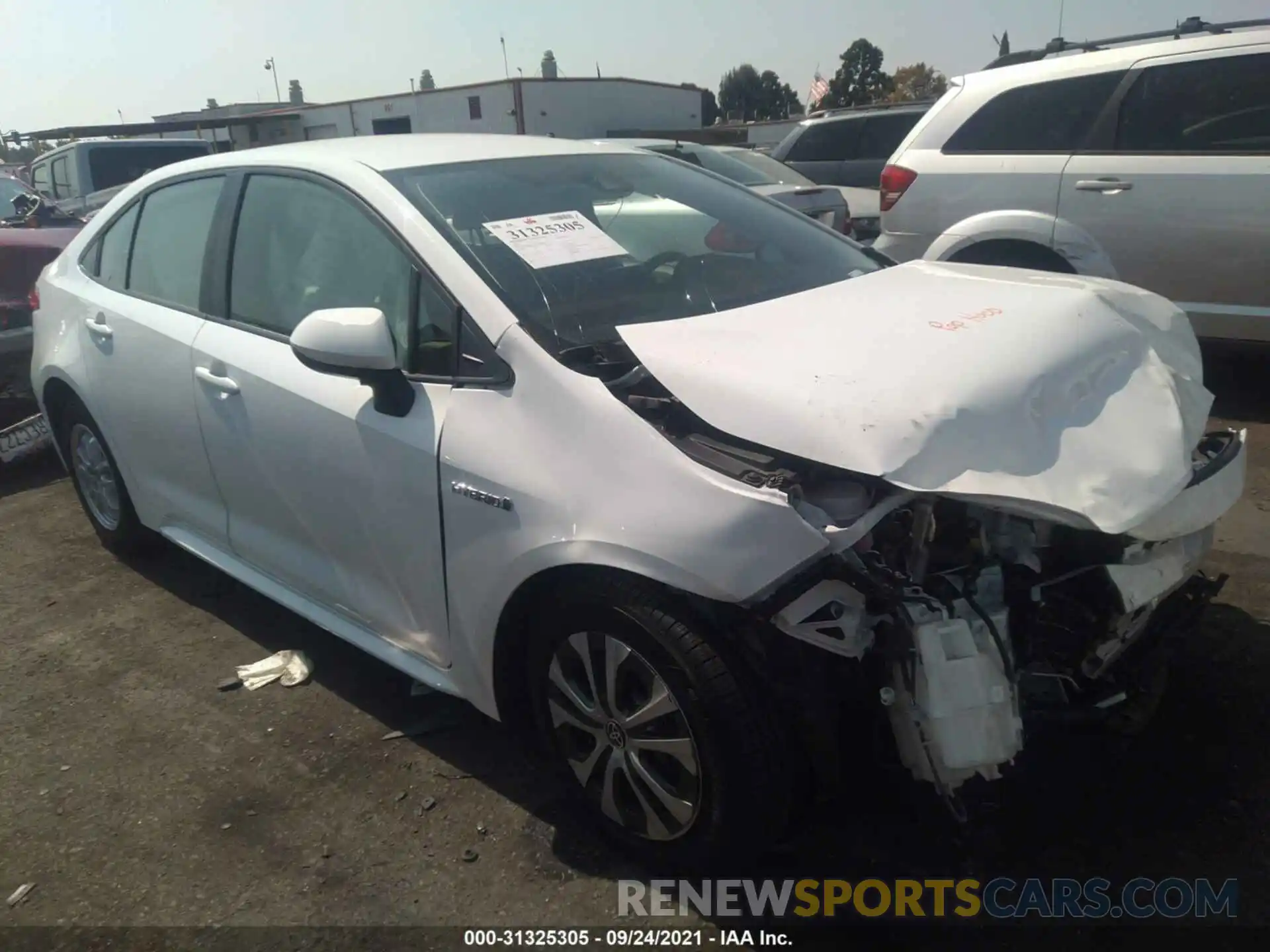 1 Photograph of a damaged car JTDEAMDEXMJ020885 TOYOTA COROLLA 2021