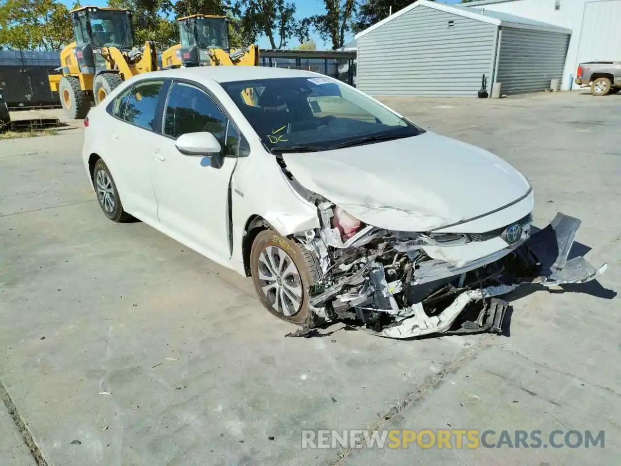 1 Photograph of a damaged car JTDEAMDEXMJ027612 TOYOTA COROLLA 2021