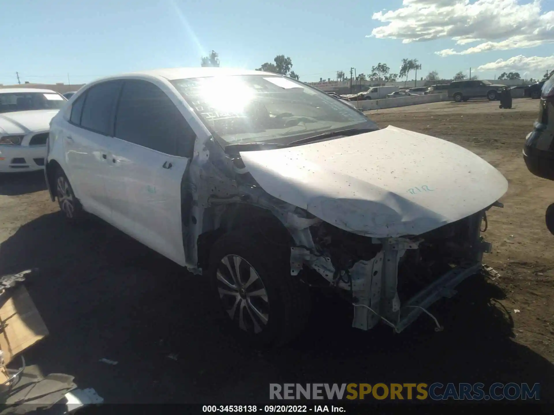 1 Photograph of a damaged car JTDEAMDEXMJ028064 TOYOTA COROLLA 2021